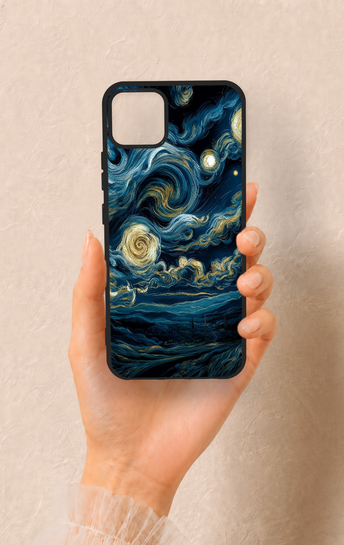 Realme C11 2021 Uyumlu Yıldızlı Gece Desenli Silikon Kılıf