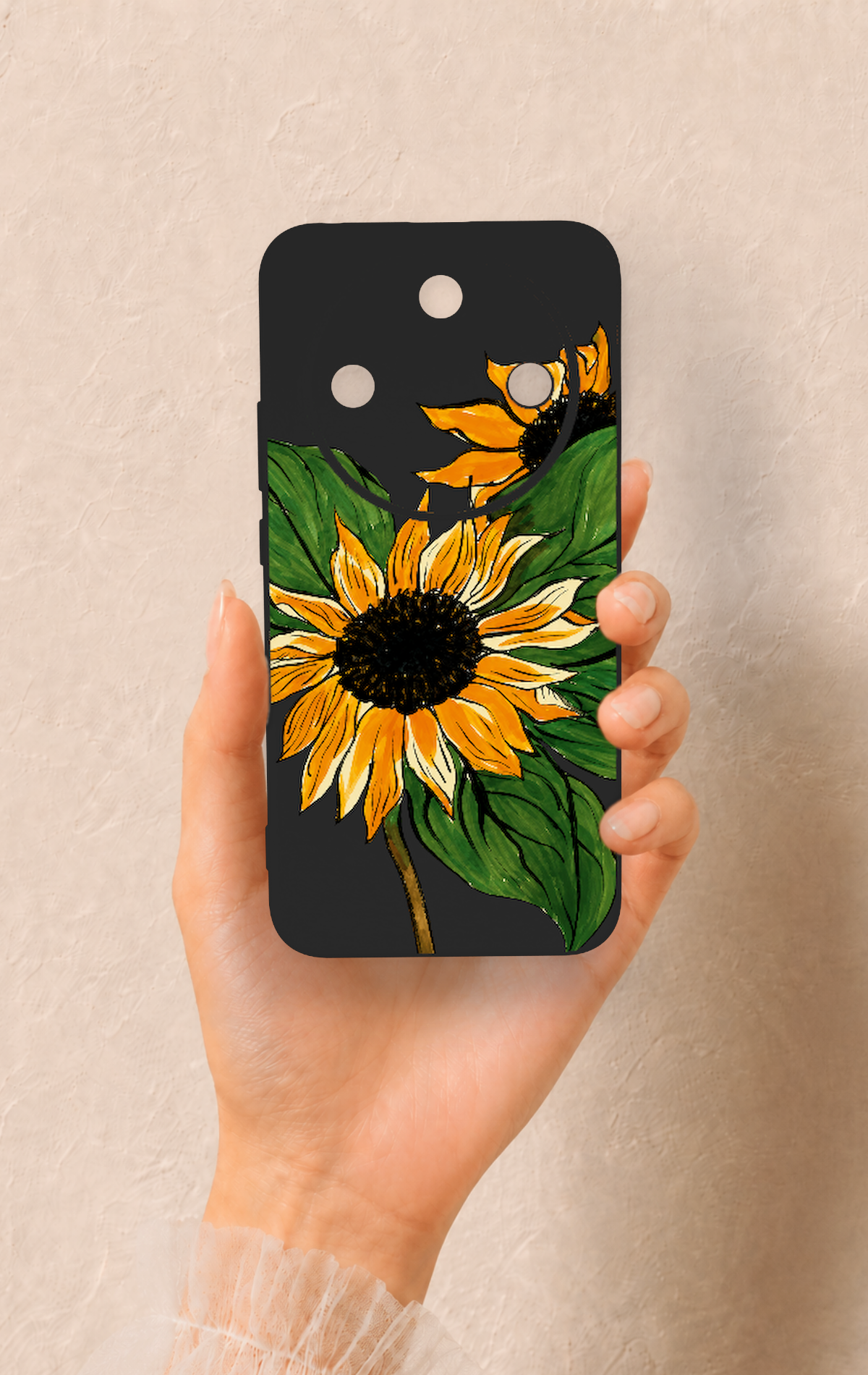 Honor Magic 8 Lite Uyumlu Ay Çiçeği Desenli Silikon Kılıf