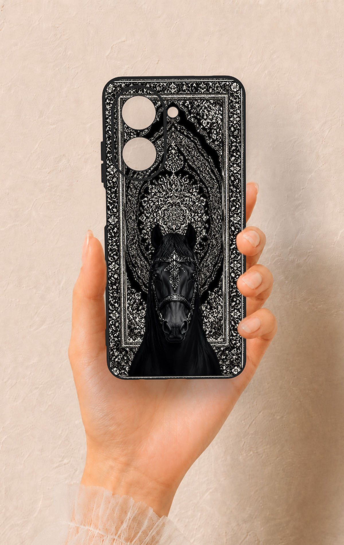 Redmi A5 Uyumlu Etnik At Figürü Desenli Silikon Kılıf