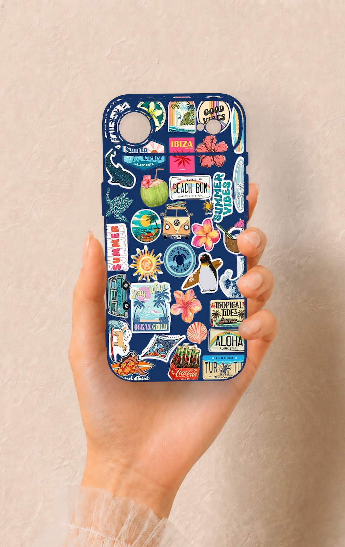 iPhone 17 Air Uyumlu Summer Vibes Desenli Silikon Kılıf