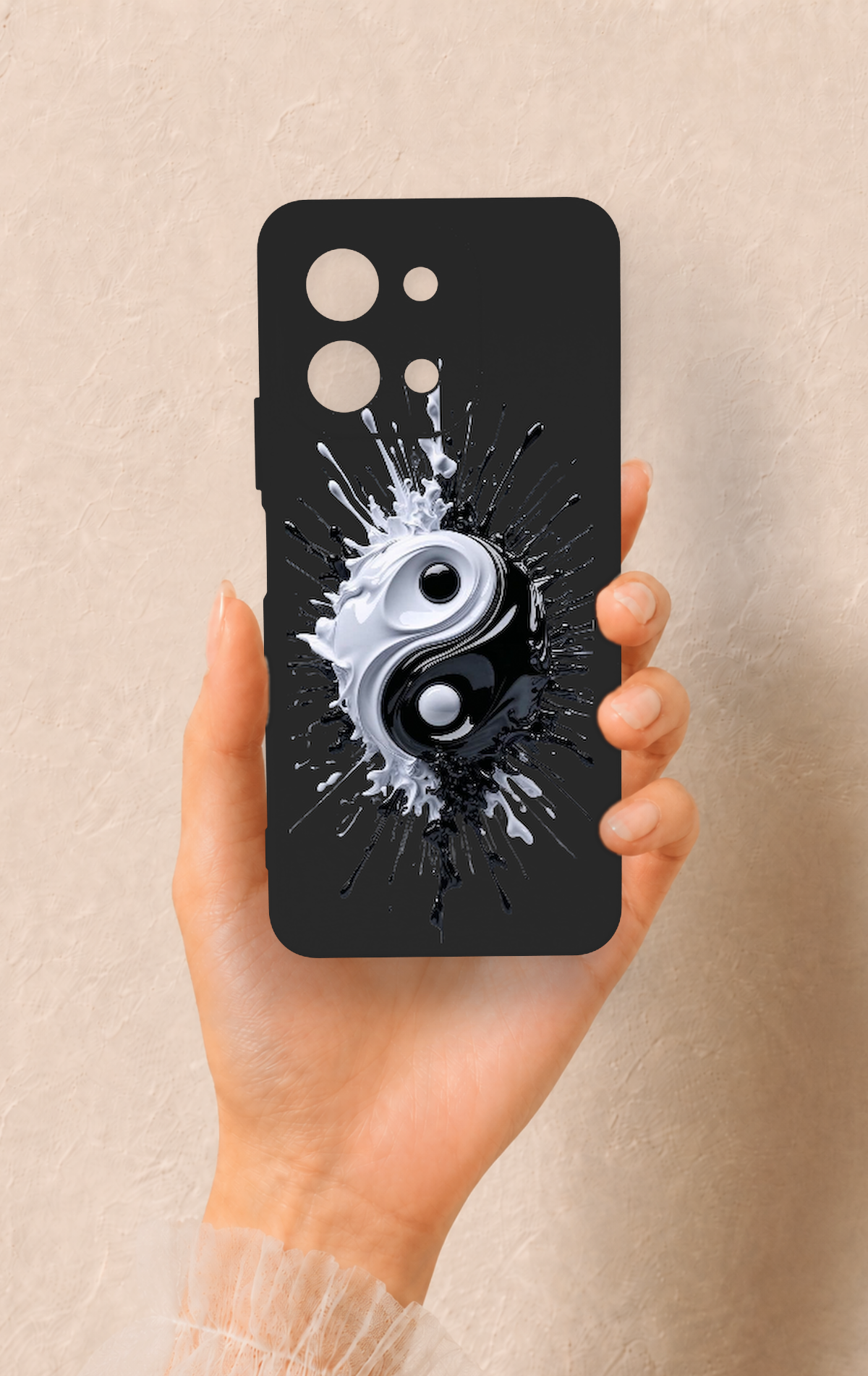 Vivo Y28 Uyumlu İyi ve Kötü Desenli Silikon Kılıf