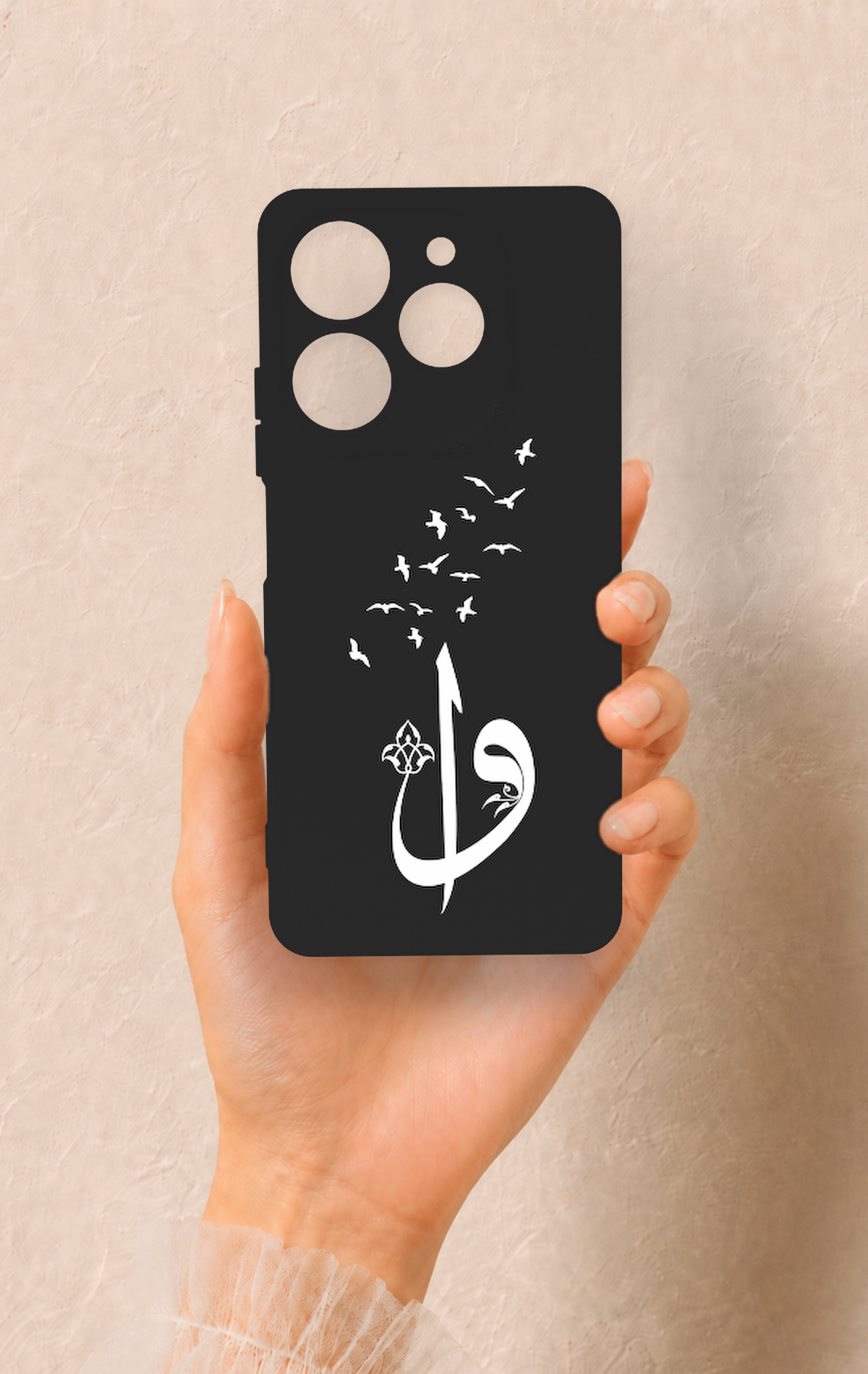 Tecno Spark 10 Pro Uyumlu Elif Vav Desenli Silikon Kılıf
