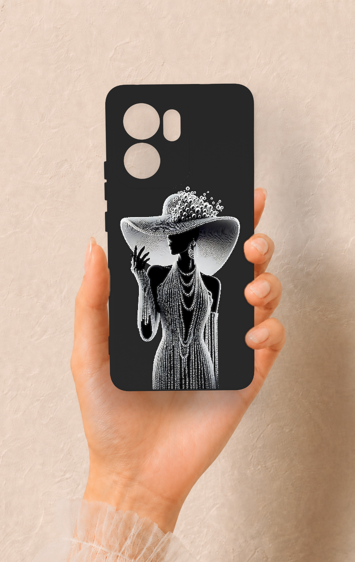 Oppo Reno 13F Uyumlu Lady Desenli Silikon Kılıf