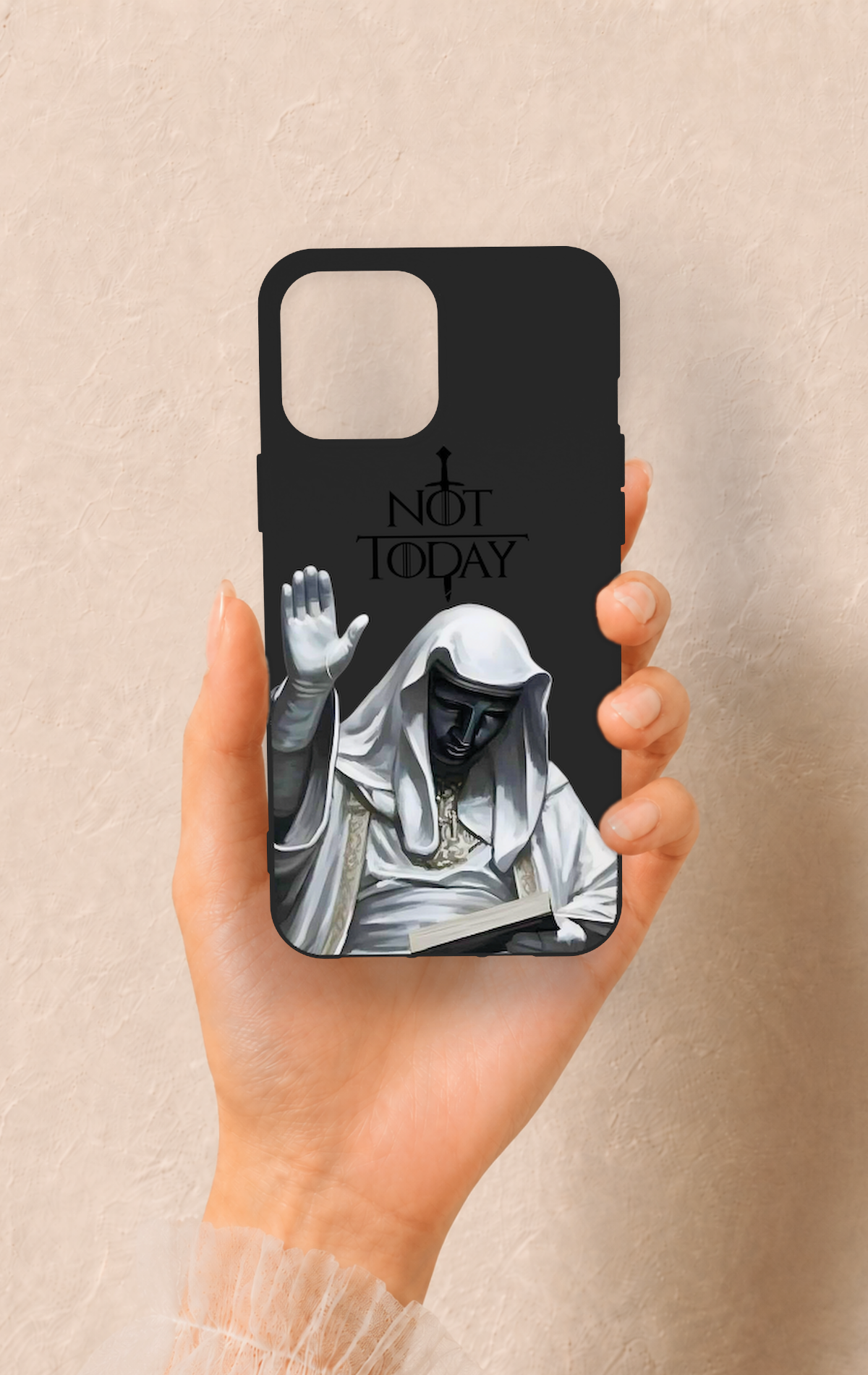 iPhone 12 Pro Max Uyumlu Not Today Desenli Silikon Kılıf