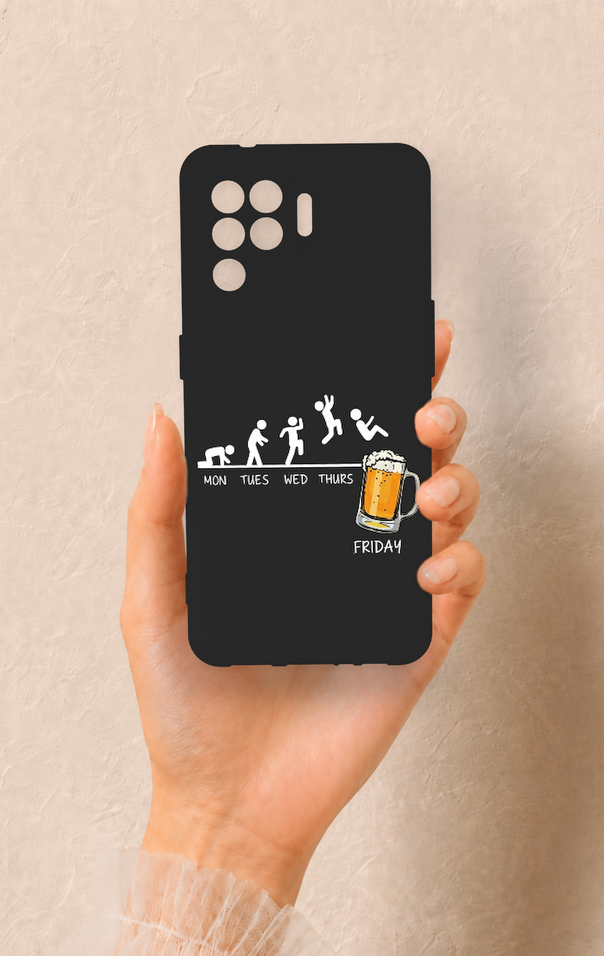 Oppo Reno 5 Lite Uyumlu Fun Day Friday Desenli Silikon Kılıf
