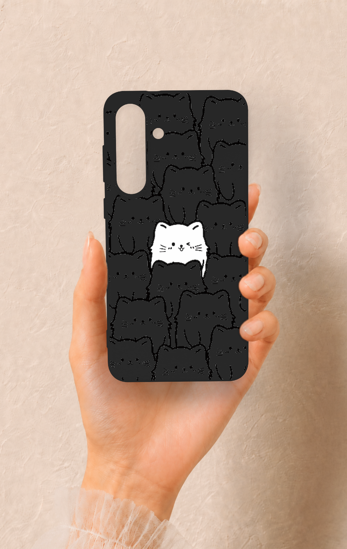 Samsung S25Fe Uyumlu Many Cats Desenli Silikon Kılıf