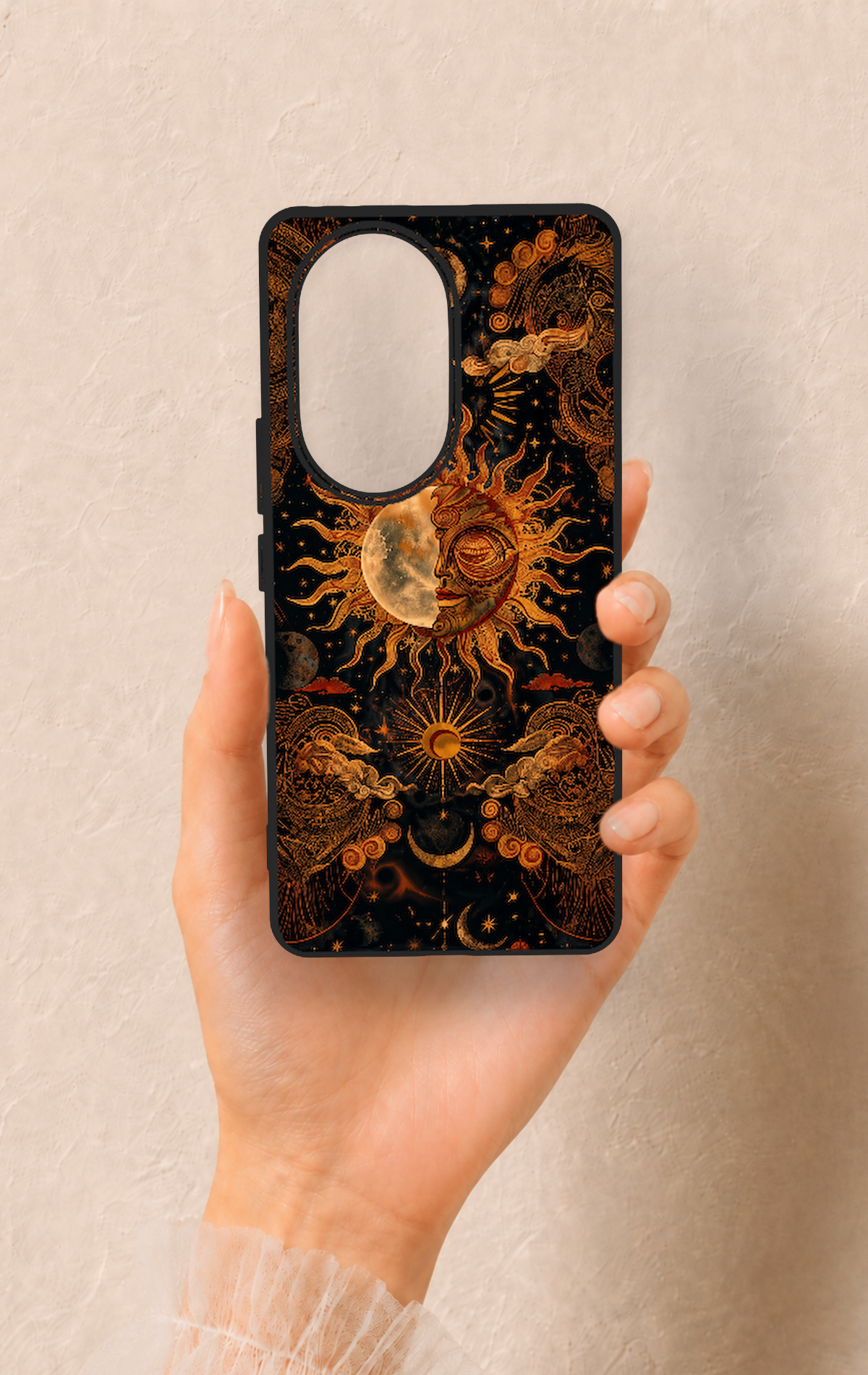 Honor 200 Pro 5G Uyumlu Mistik Güneş Desenli Silikon Kılıf