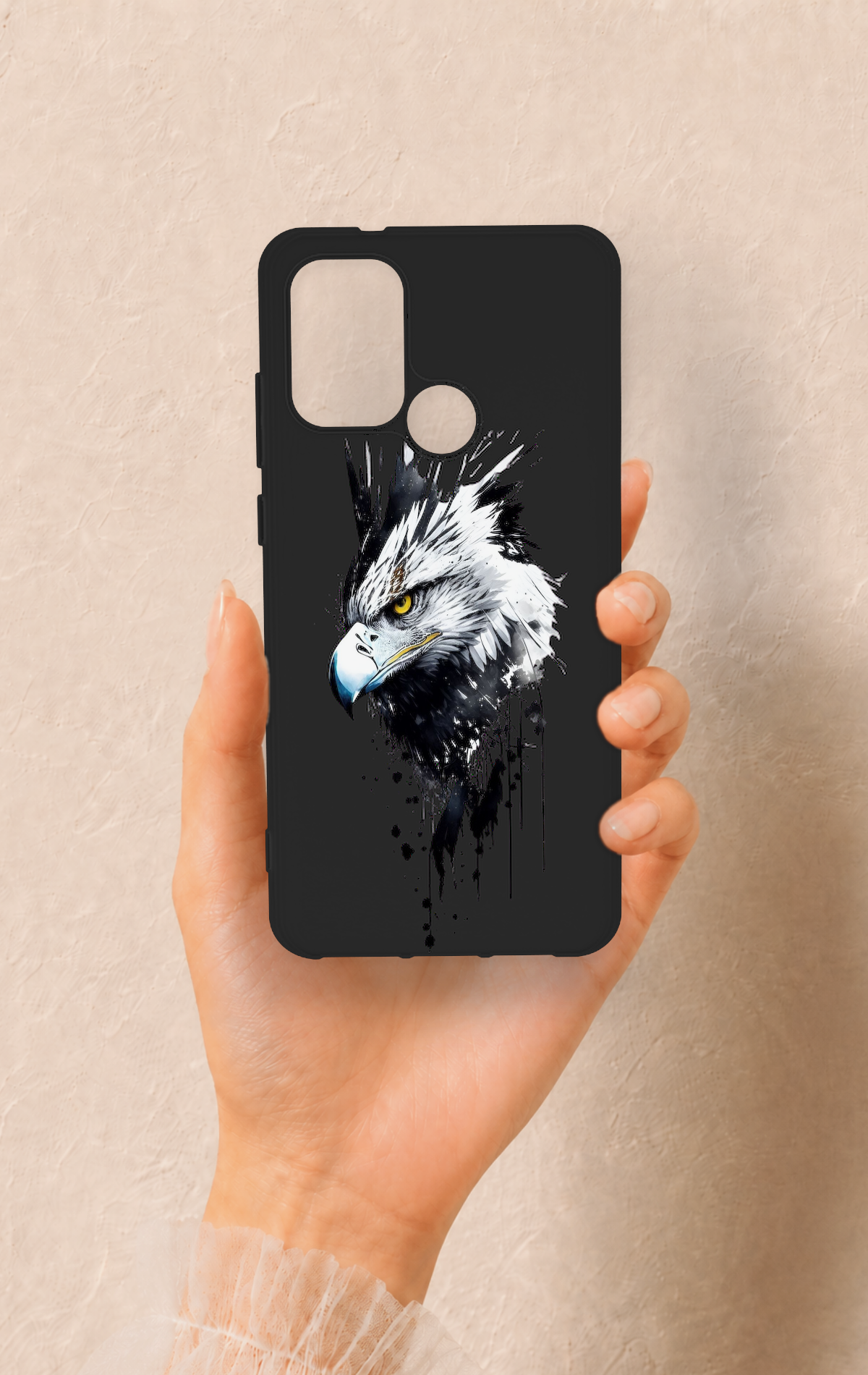 Casper Via F20 Uyumlu Bald Eagle Desenli Silikon Kılıf