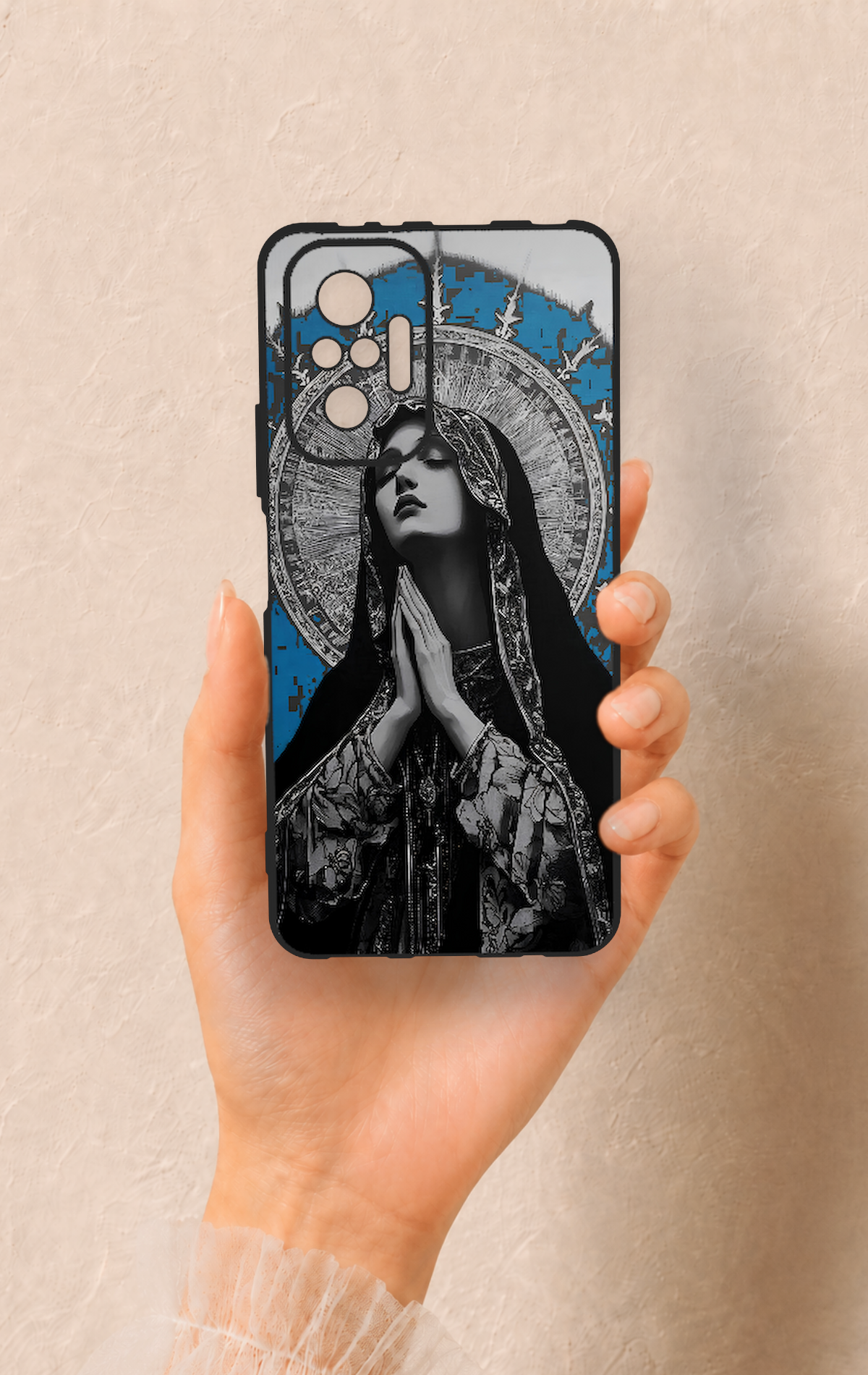 Redmi Note 10 Pro Uyumlu Rahibe Desenli Silikon Kılıf