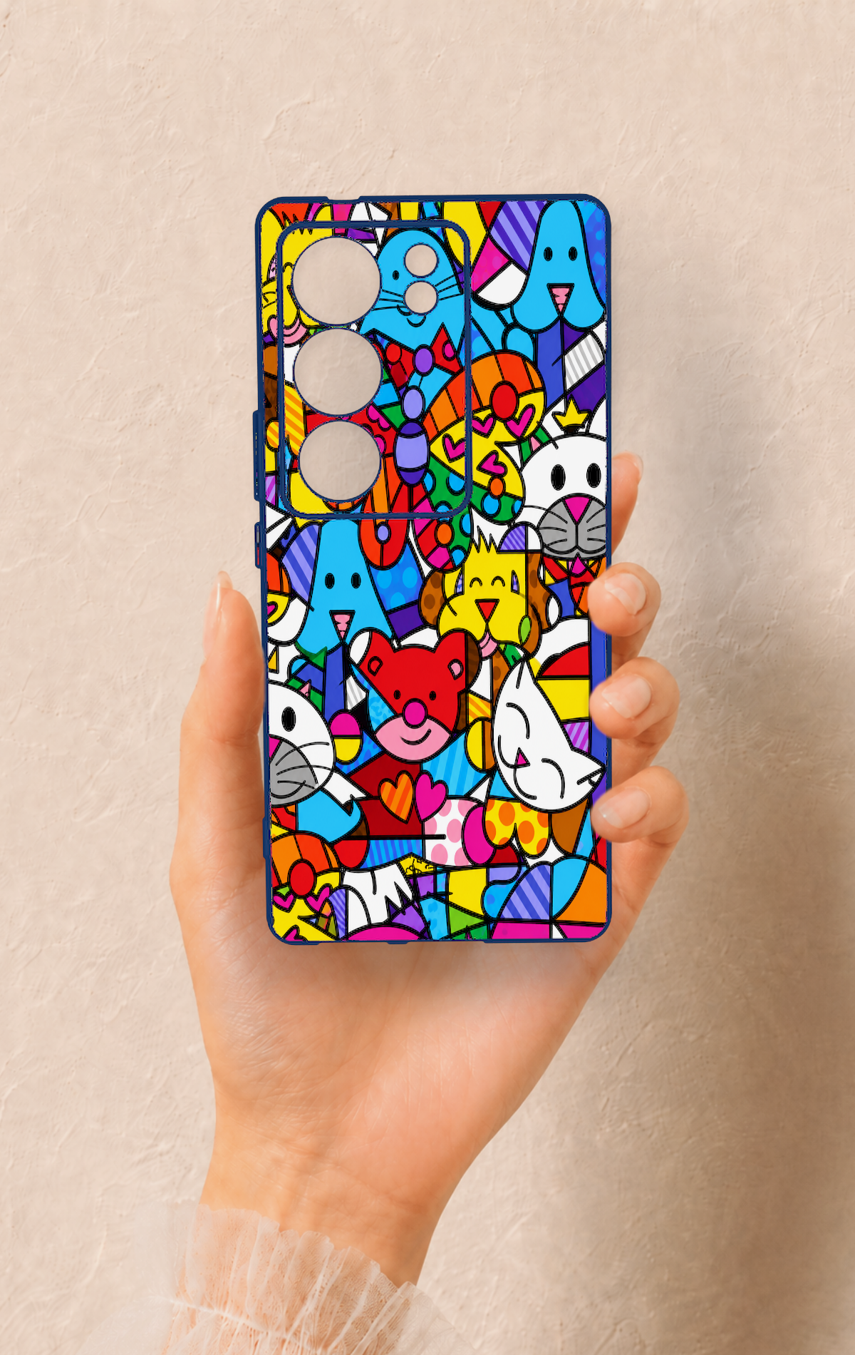 Vivo V29 Uyumlu Britto Garden Desenli Silikon Kılıf