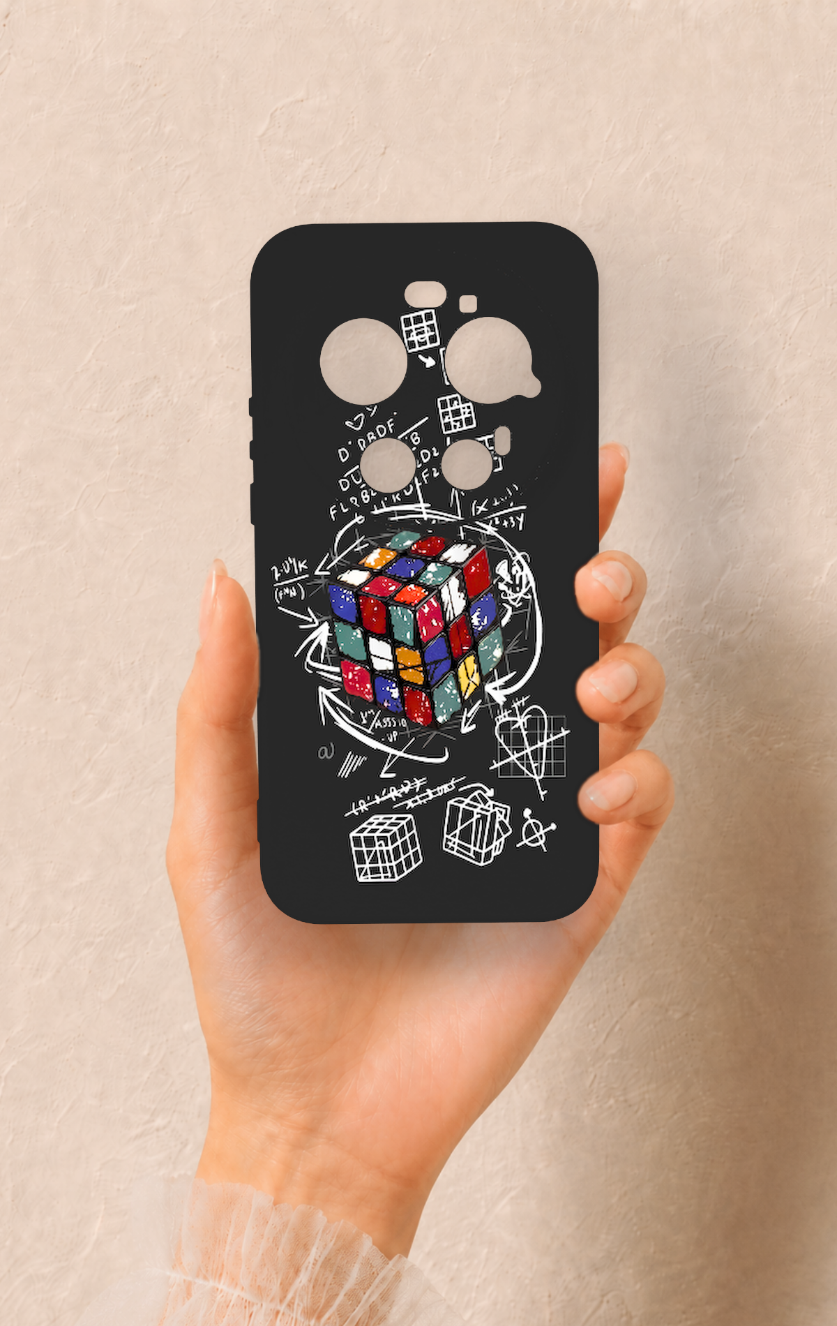 Mi 17 Ultra Uyumlu Rubik Küb Desenli Silikon Kılıf