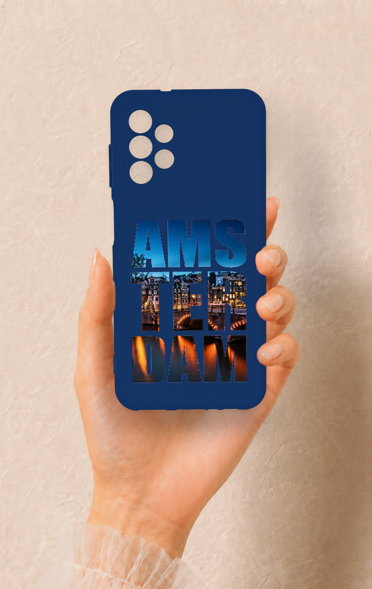 Samsung A13 Uyumlu Amsterdam Desenli Silikon Kılıf