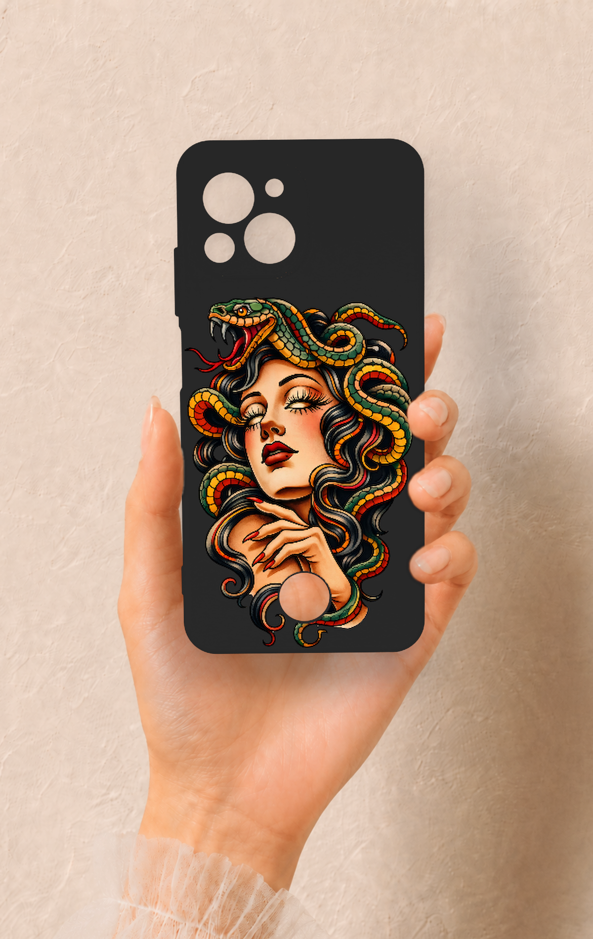 Reeder S23 Pro Max Uyumlu Medusa Desenli Silikon Kılıf