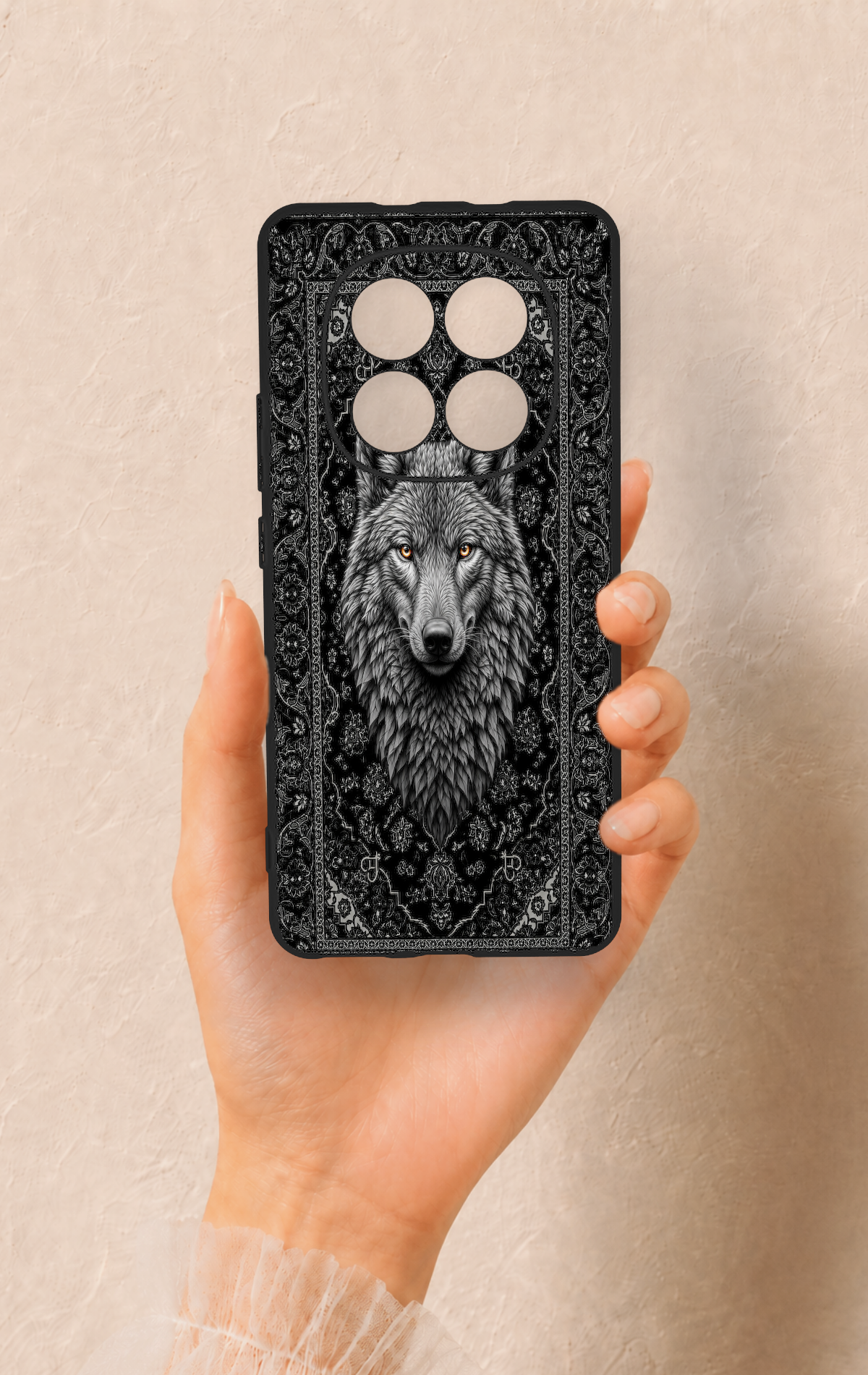 REDMİ NOTE 15 4G Uyumlu Etnik Kurt Desenli Silikon Kılıf