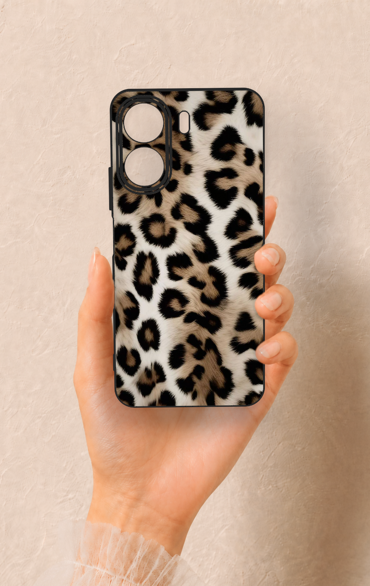 Redmi 13C Uyumlu Leopar Derisi Desenli Silikon Kılıf