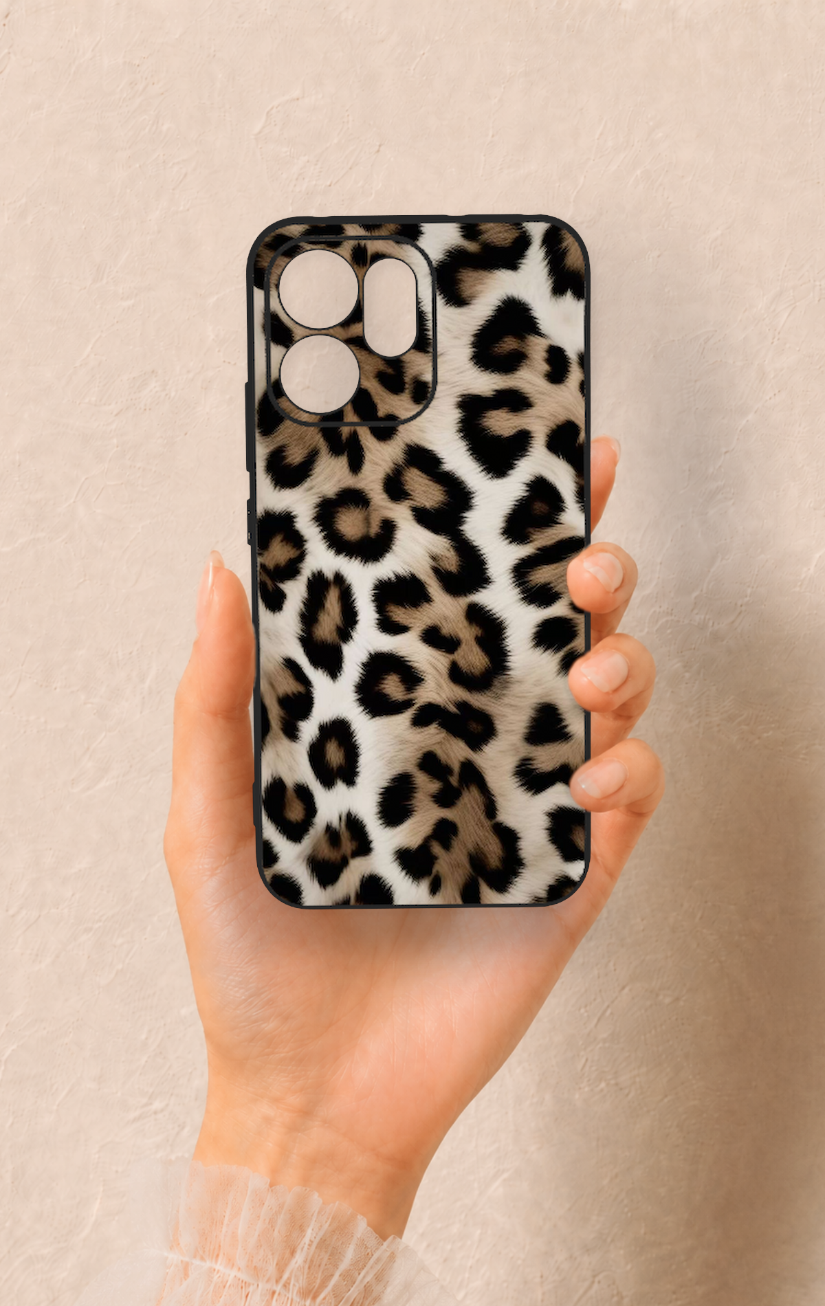 Oppo Reno 14F Uyumlu Leopar Derisi Desenli Silikon Kılıf