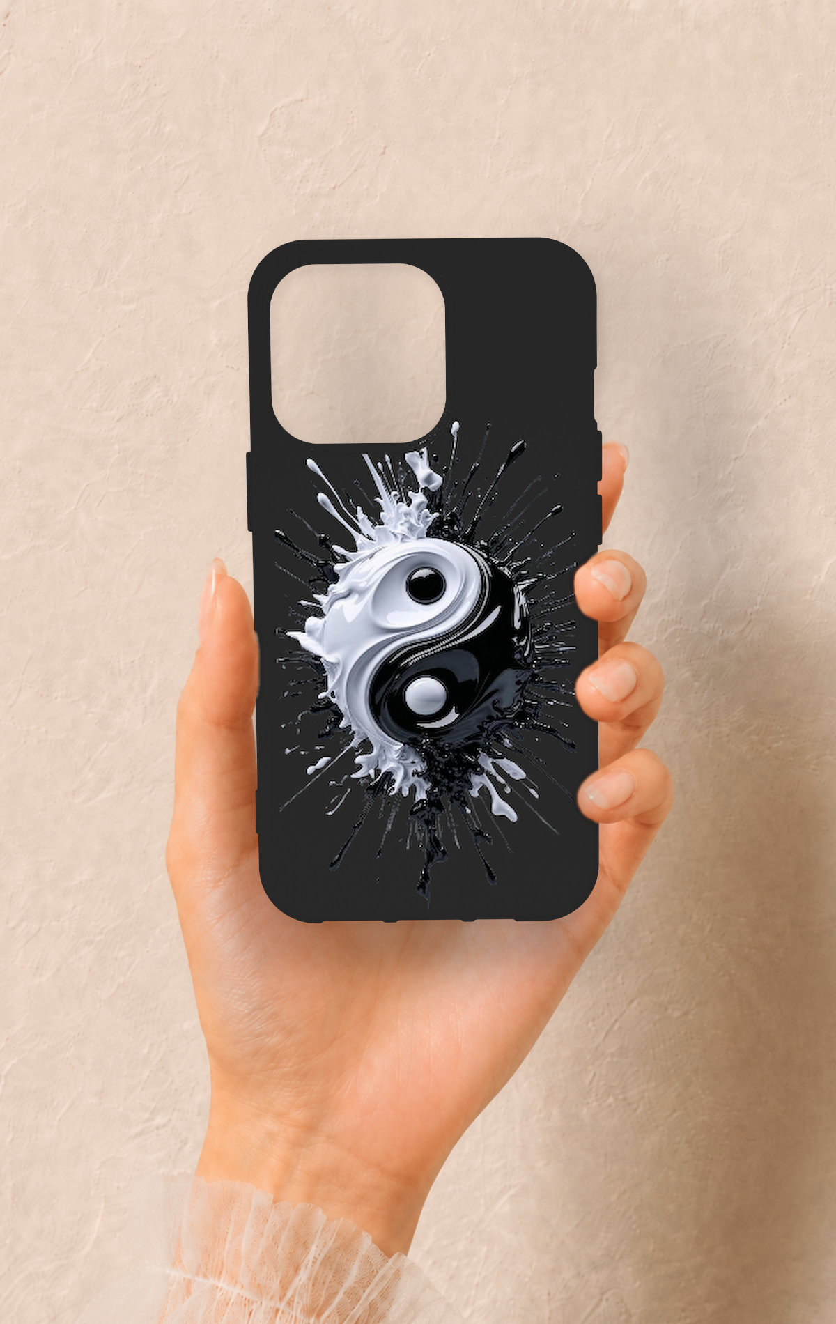 iPhone 13 Pro Uyumlu İyi ve Kötü Desenli Silikon Kılıf