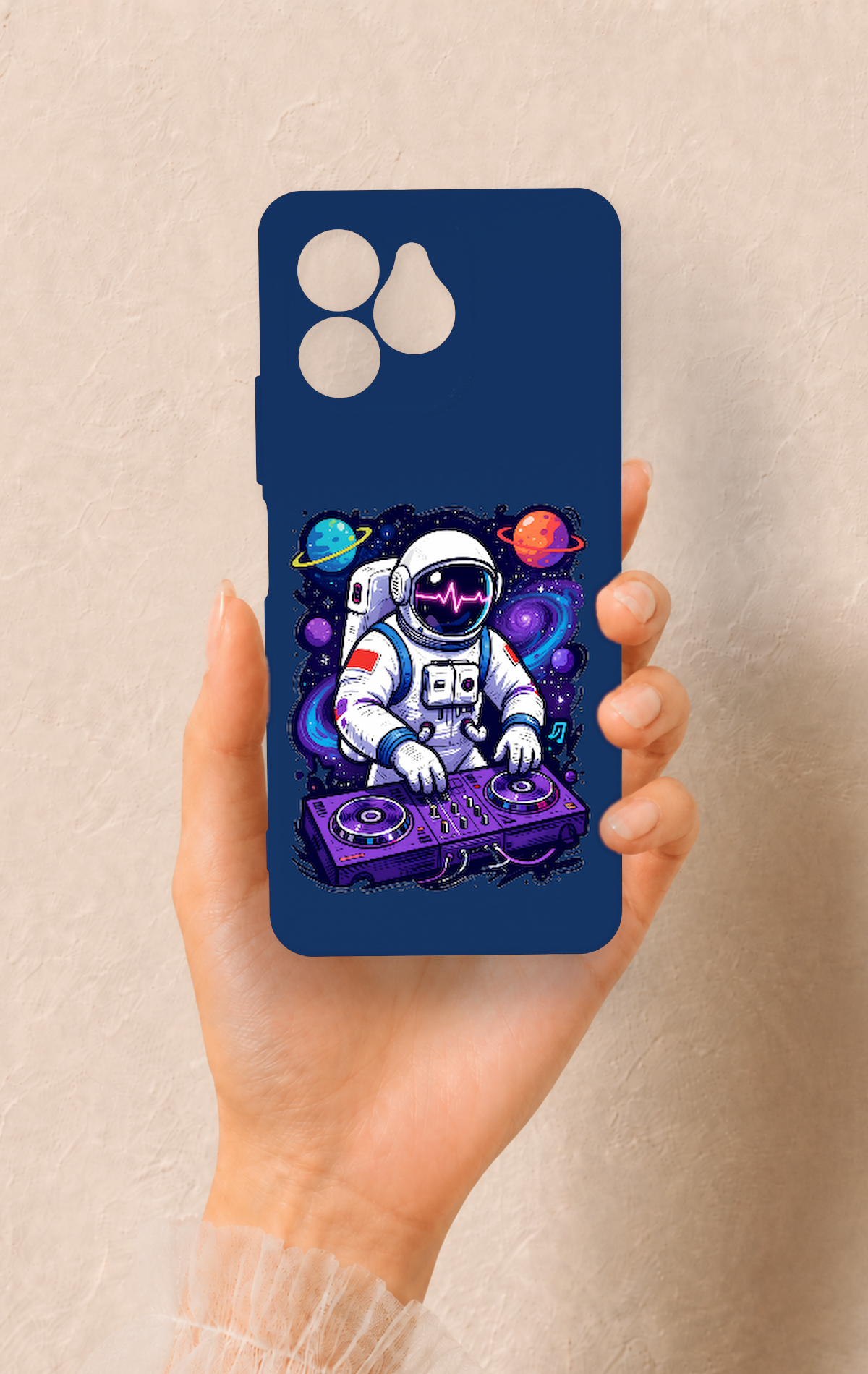 Omix x6 Uyumlu Astronot DJ Desenli Silikon Kılıf