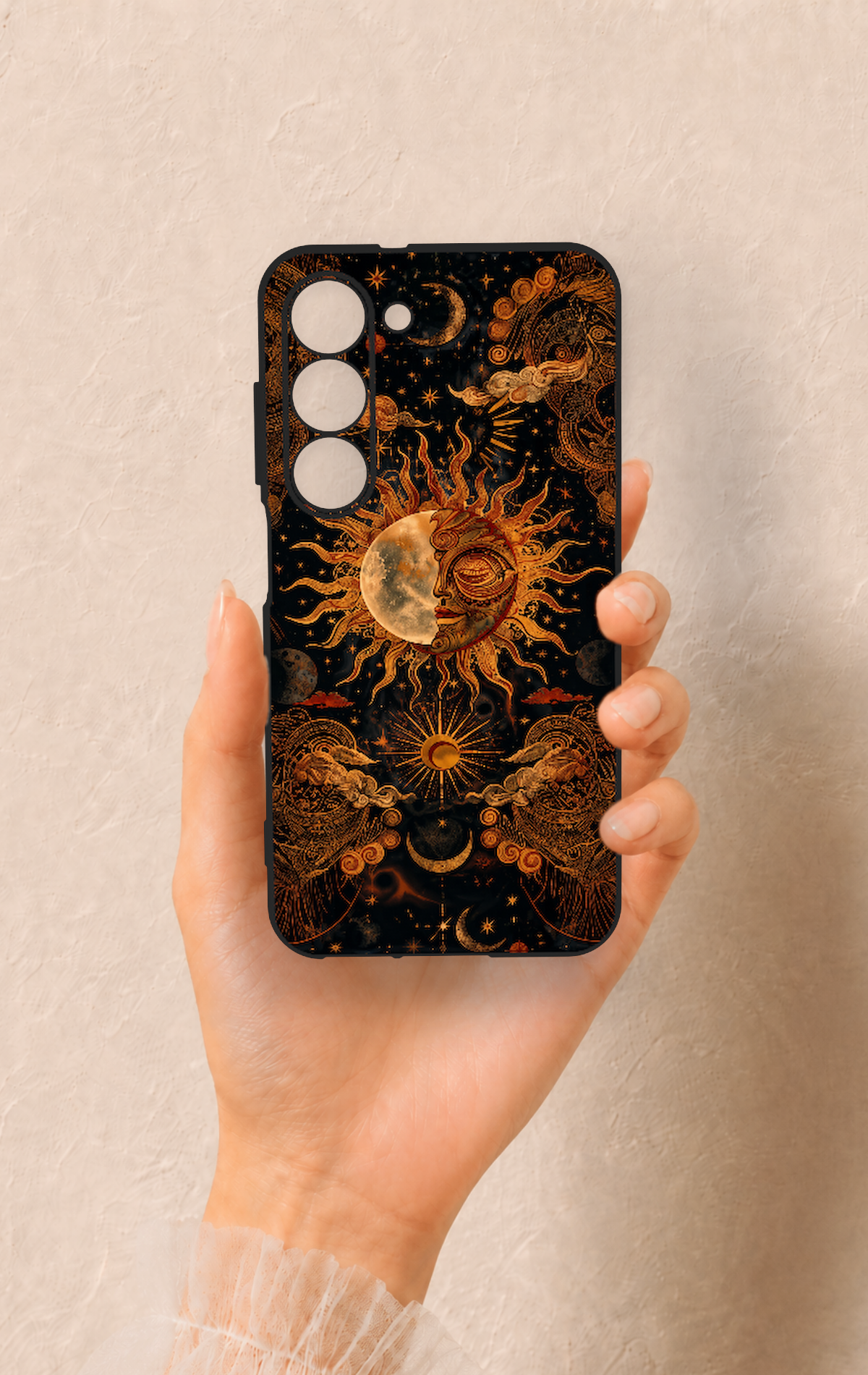 Samsung S23 Uyumlu Mistik Güneş Desenli Silikon Kılıf