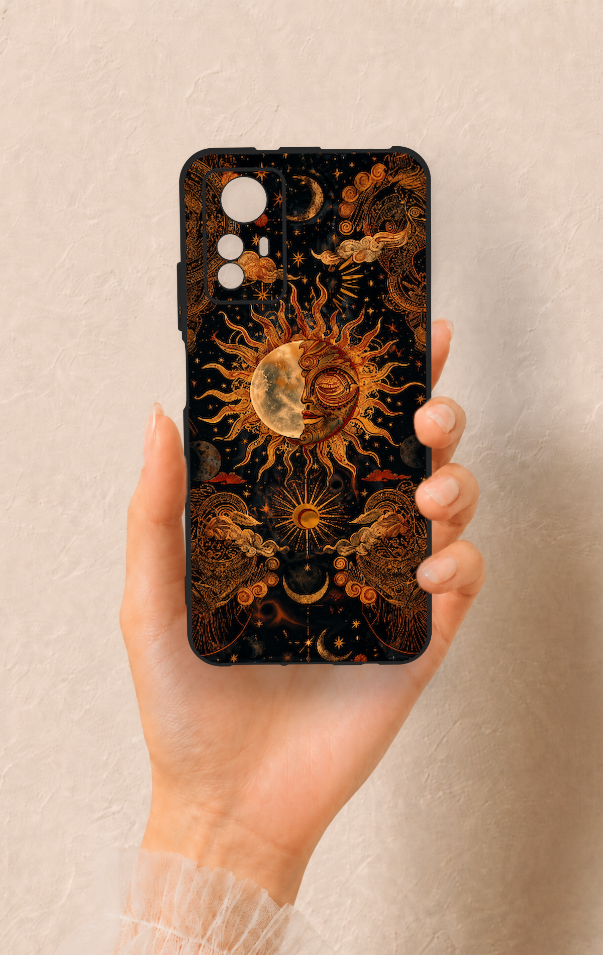 Redmi Note 12S Uyumlu Mistik Güneş Desenli Silikon Kılıf