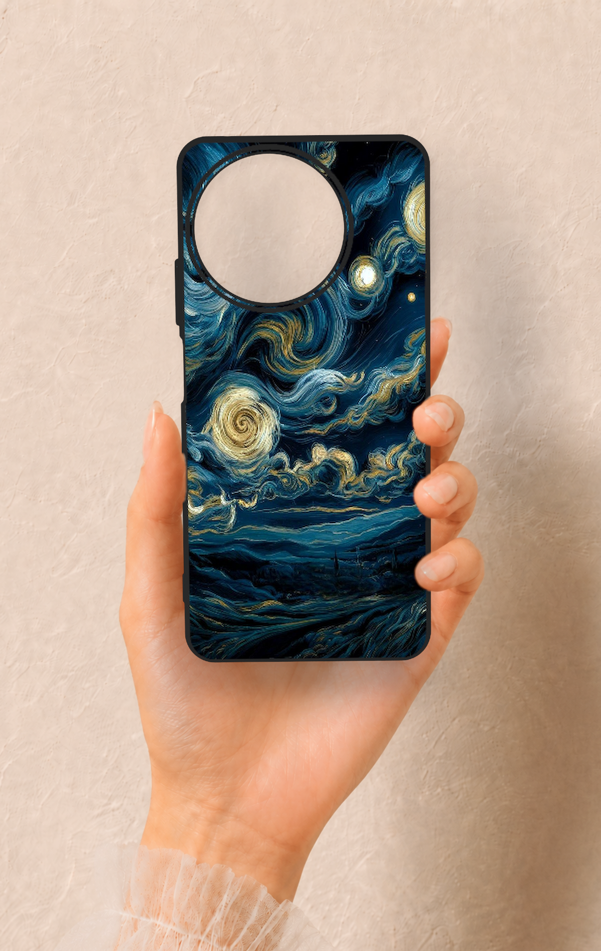 Realme 11 Uyumlu Yıldızlı Gece Desenli Silikon Kılıf