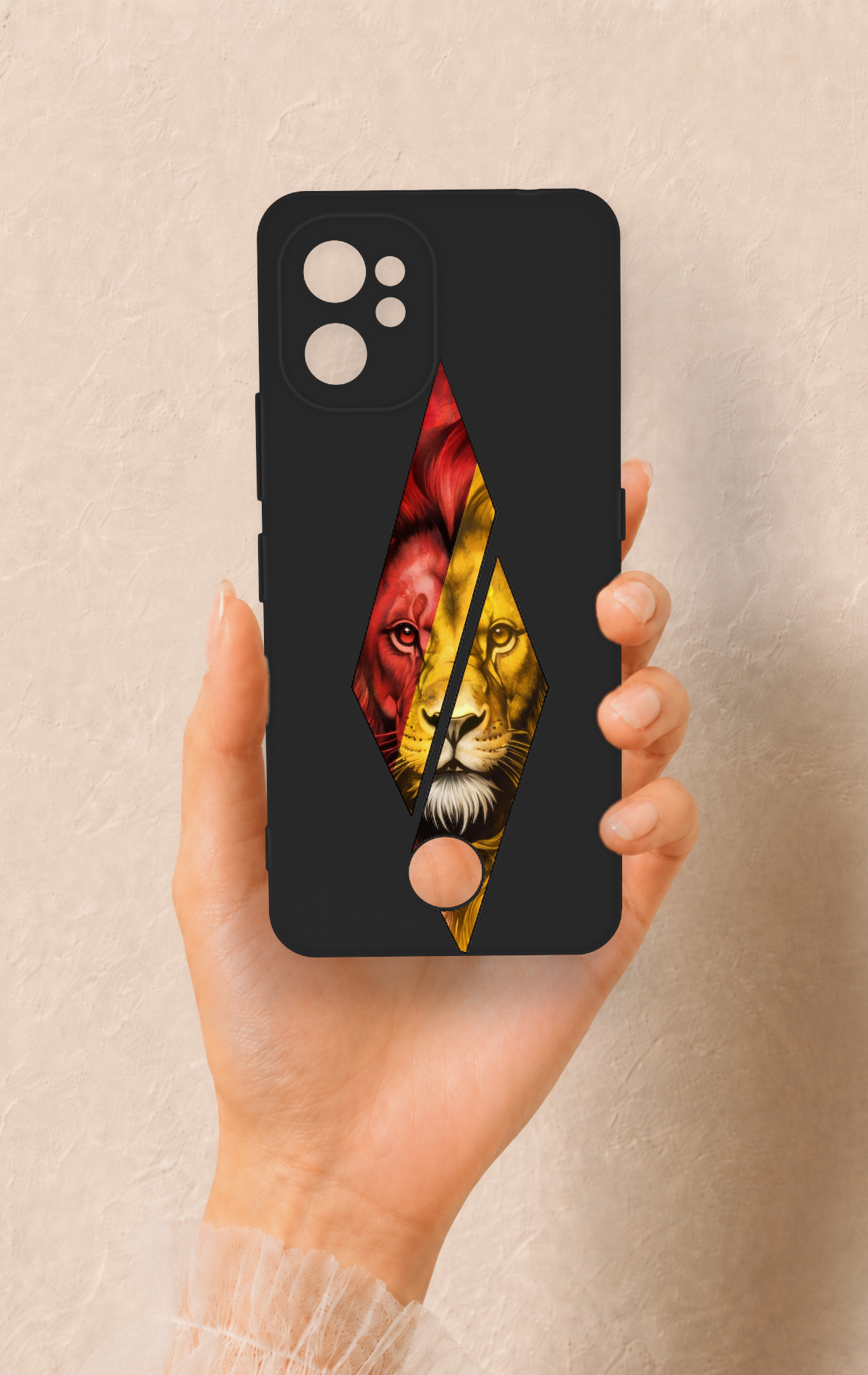Reeder S19 Max Pro Uyumlu Kesik Aslan Desenli Silikon Kılıf