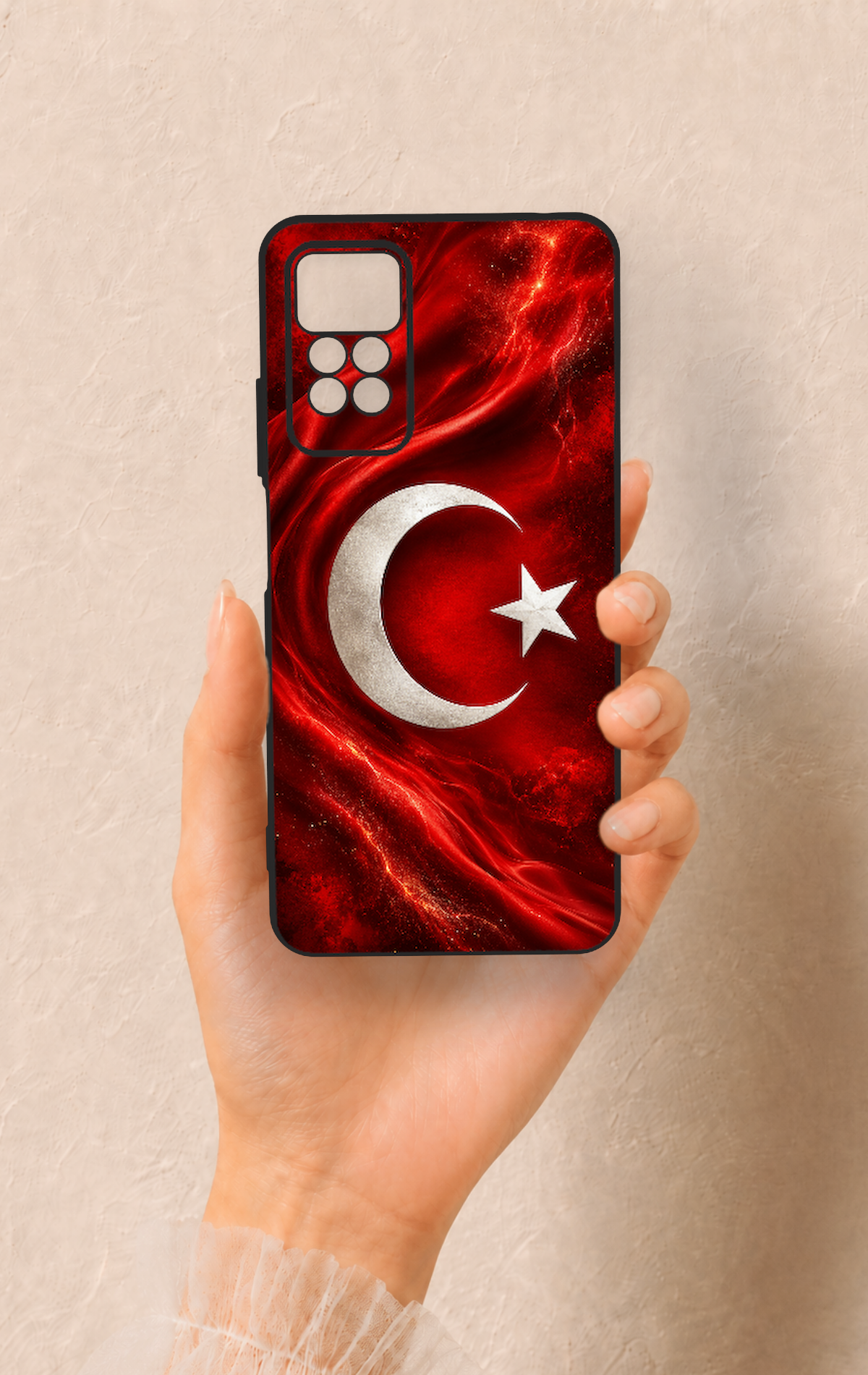 Redmi Note 11 Pro 4G Uyumlu Türk Bayrağı Desenli Silikon Kılıf