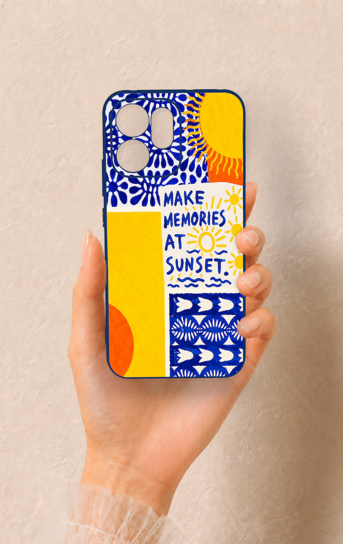 Oppo Reno 14F Uyumlu Sunset Desenli Silikon Kılıf