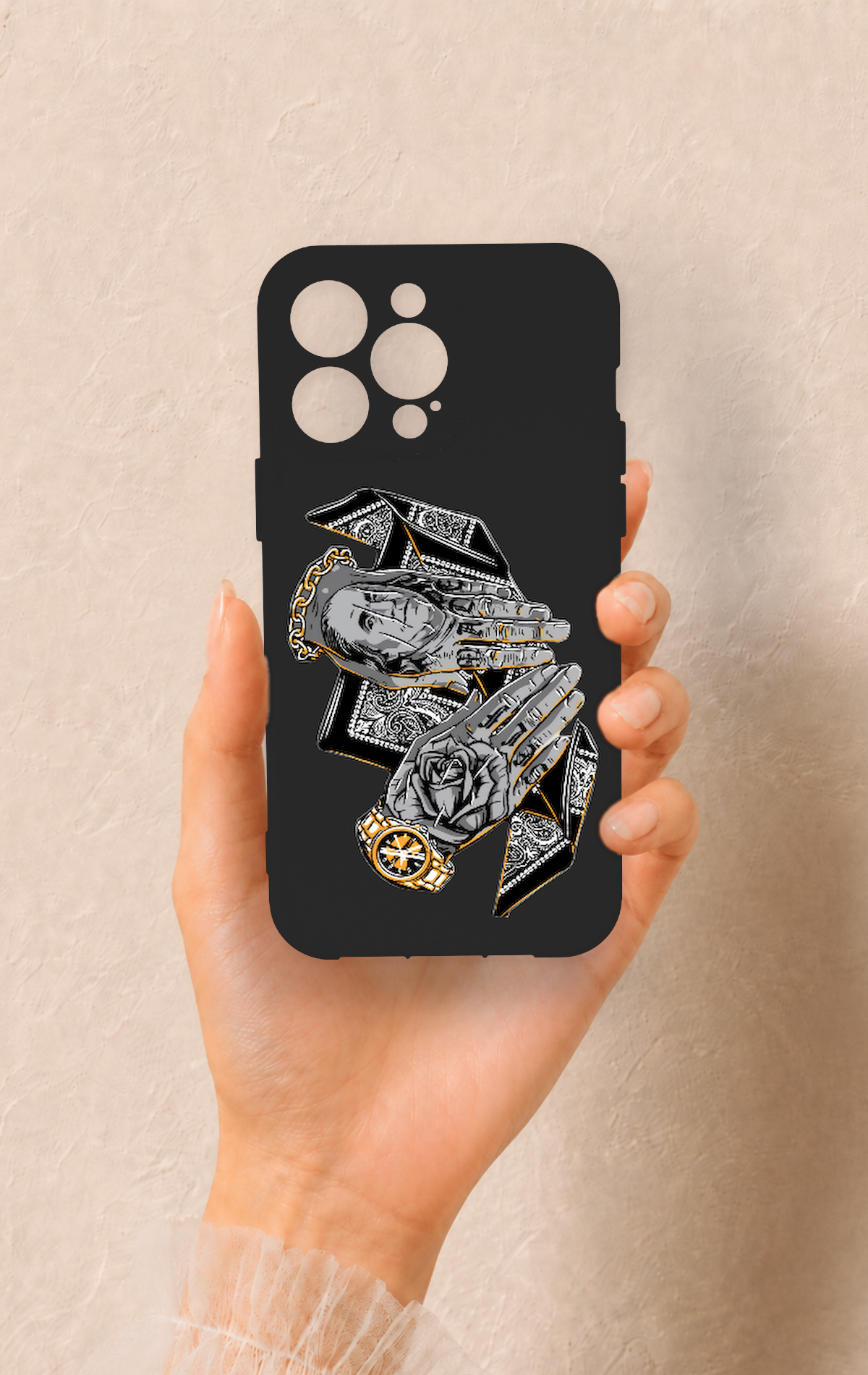 iPhone 14 Pro Max Uyumlu Self Made Desenli Silikon Kılıf