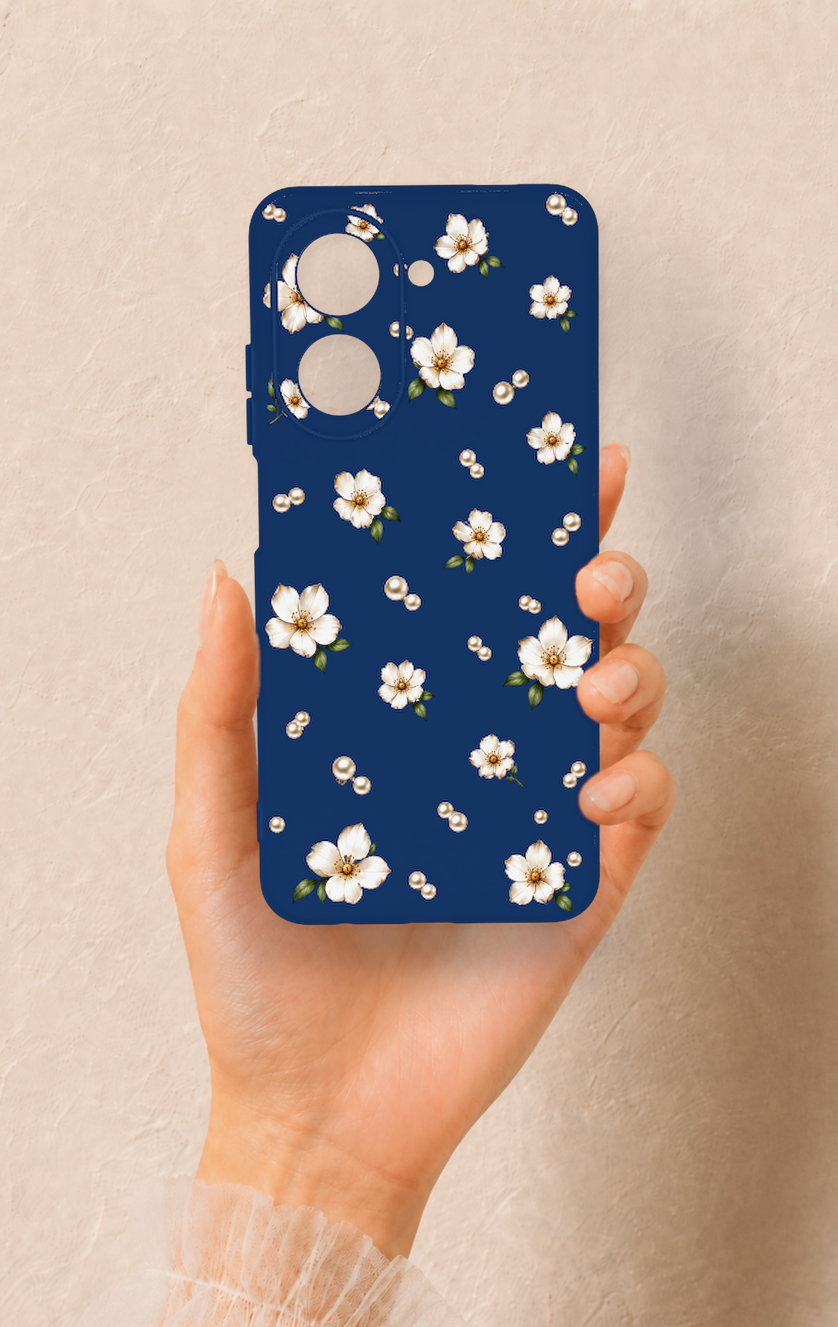 Redmi A5 Uyumlu Papatya İnci Desenli Silikon Kılıf