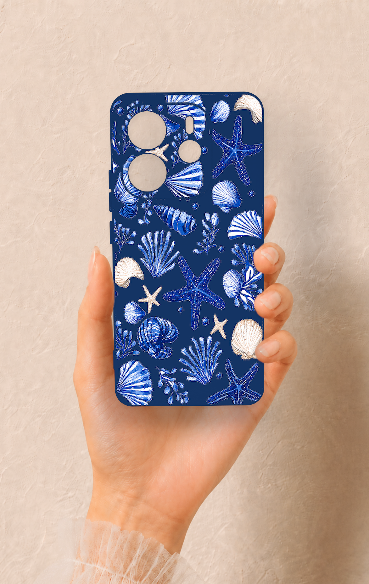 Redmi Note 14 4G Uyumlu Deniz Kabuğu Desenli Silikon Kılıf