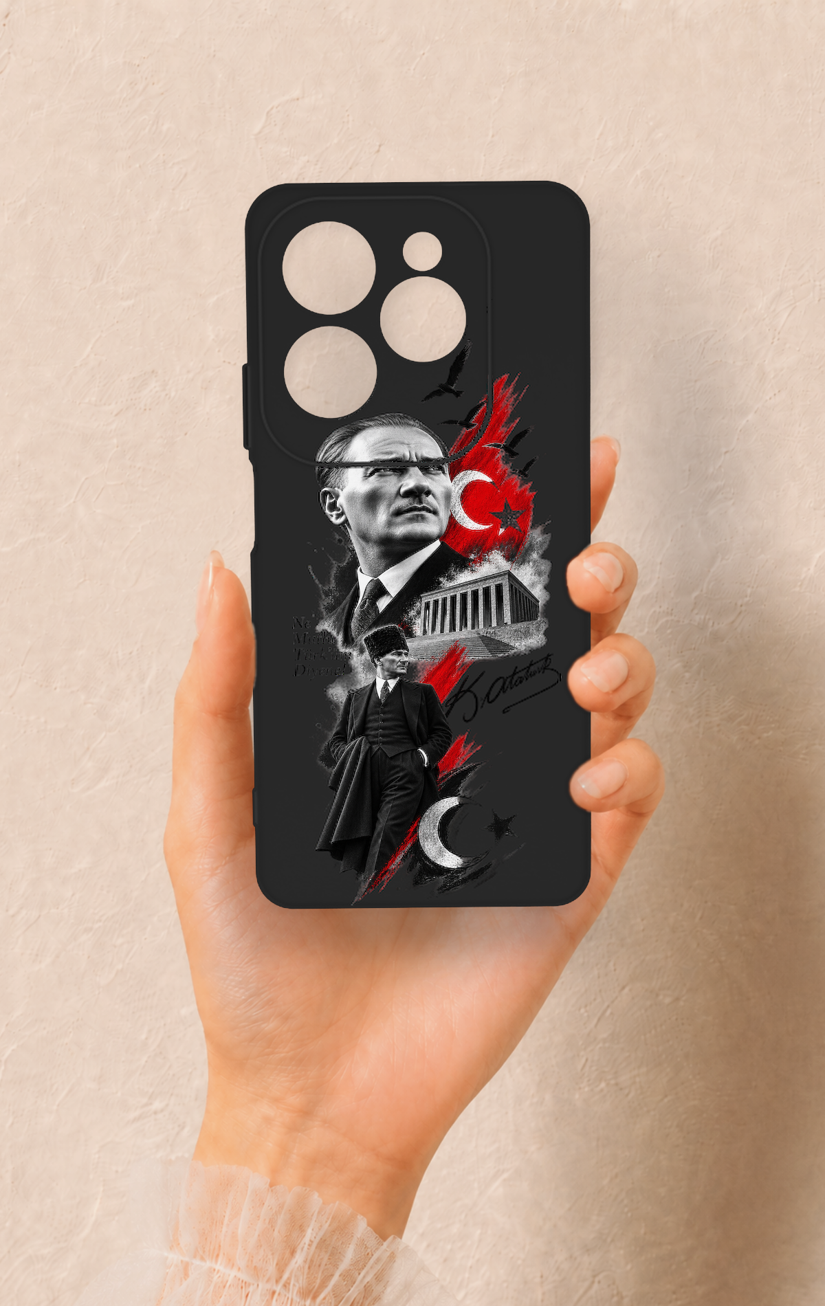 İnfinix Hot 40 Pro Uyumlu Atatürk Anıtkabir Desenli Silikon Kılıf