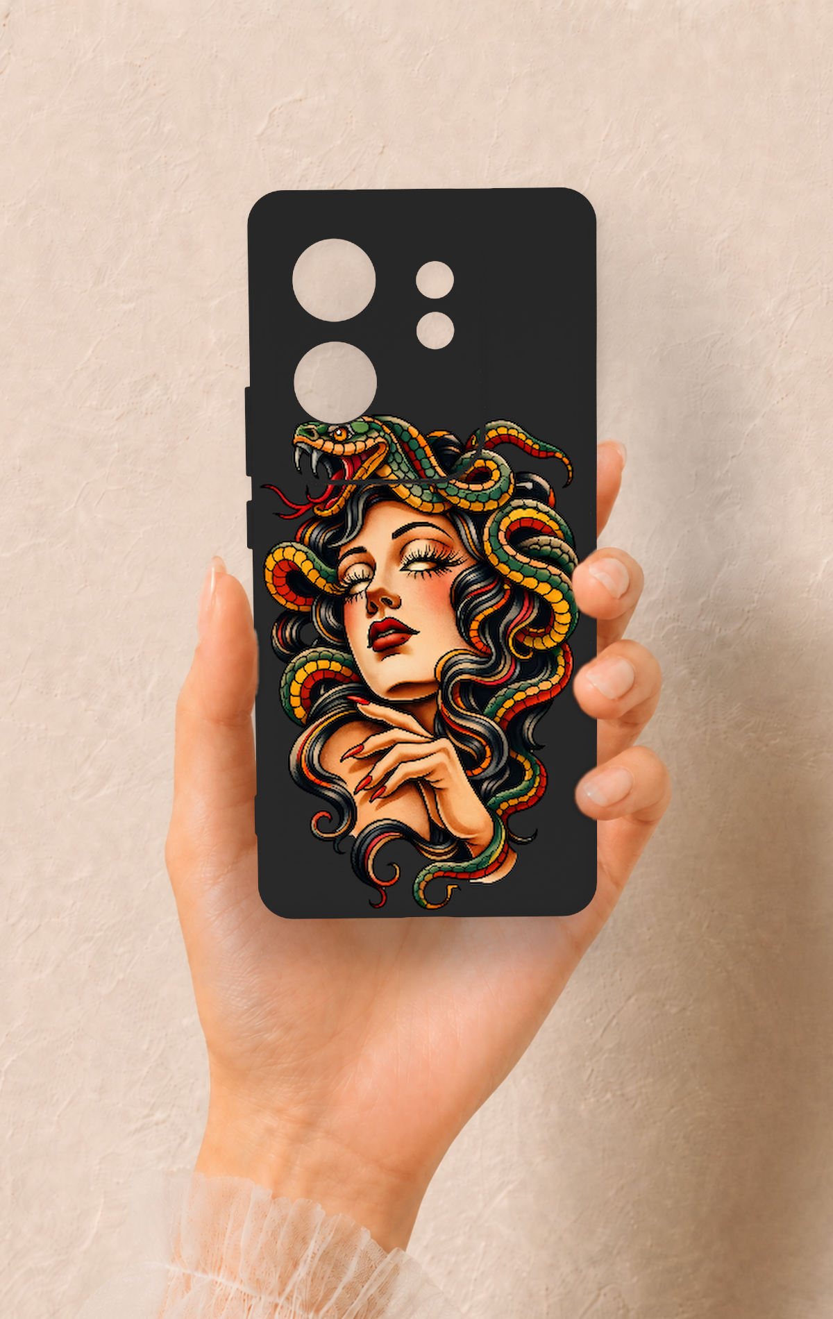 İnfinix Zero 30 Uyumlu Medusa Desenli Silikon Kılıf