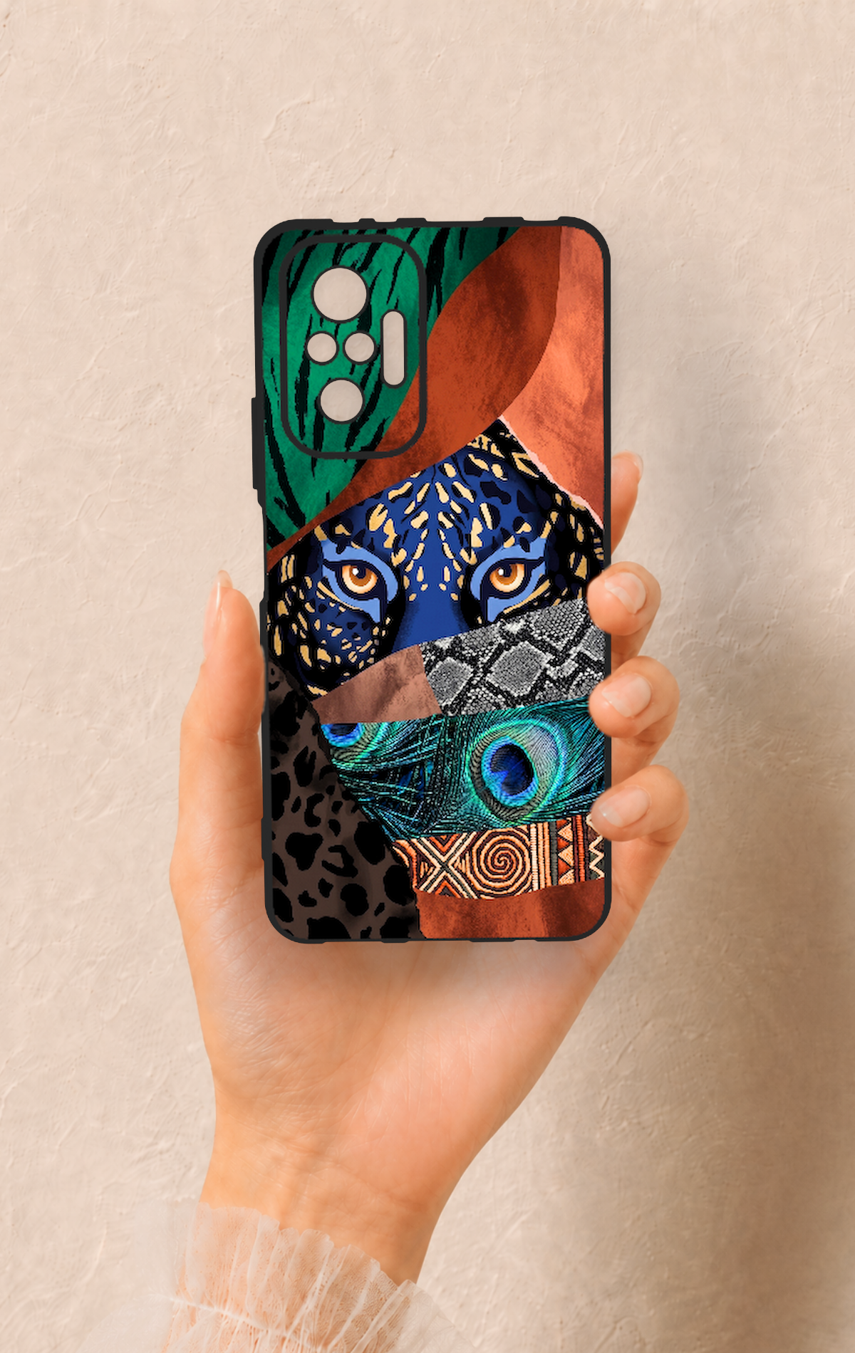 Redmi Note 10 Pro Uyumlu Amazon Kaplan Desenli Silikon Kılıf