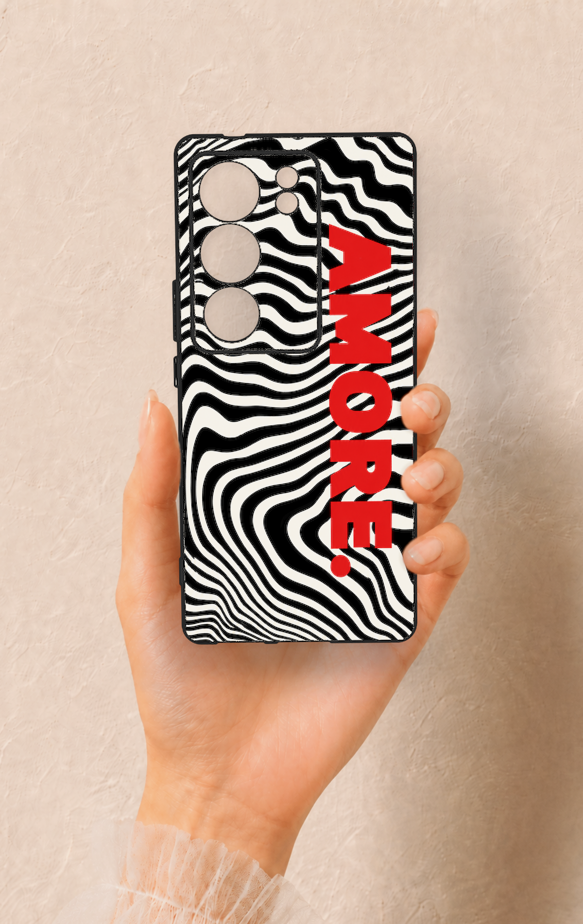 Vivo V29 Uyumlu Zebra Amore Desenli Silikon Kılıf