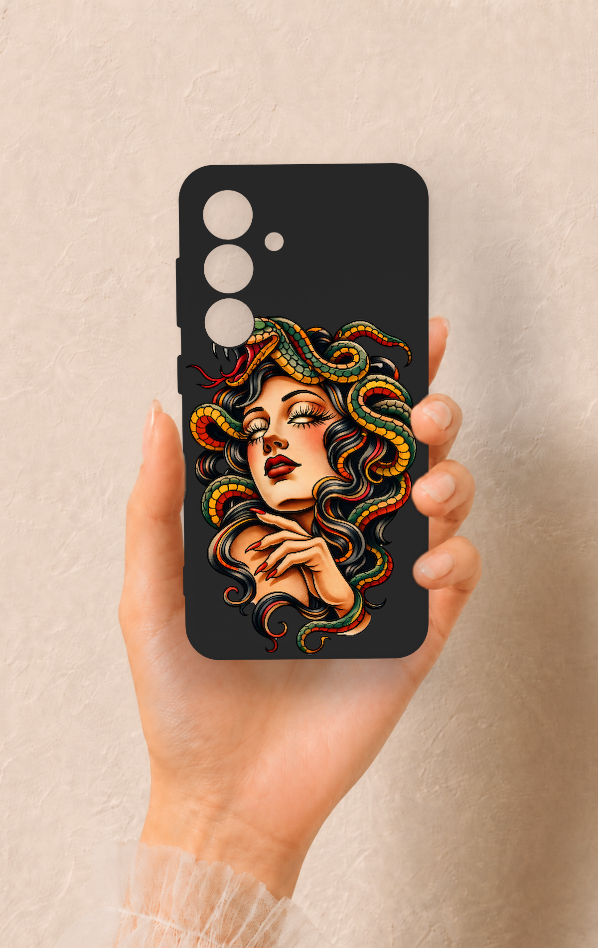 Samsung S24 Uyumlu Medusa Desenli Silikon Kılıf