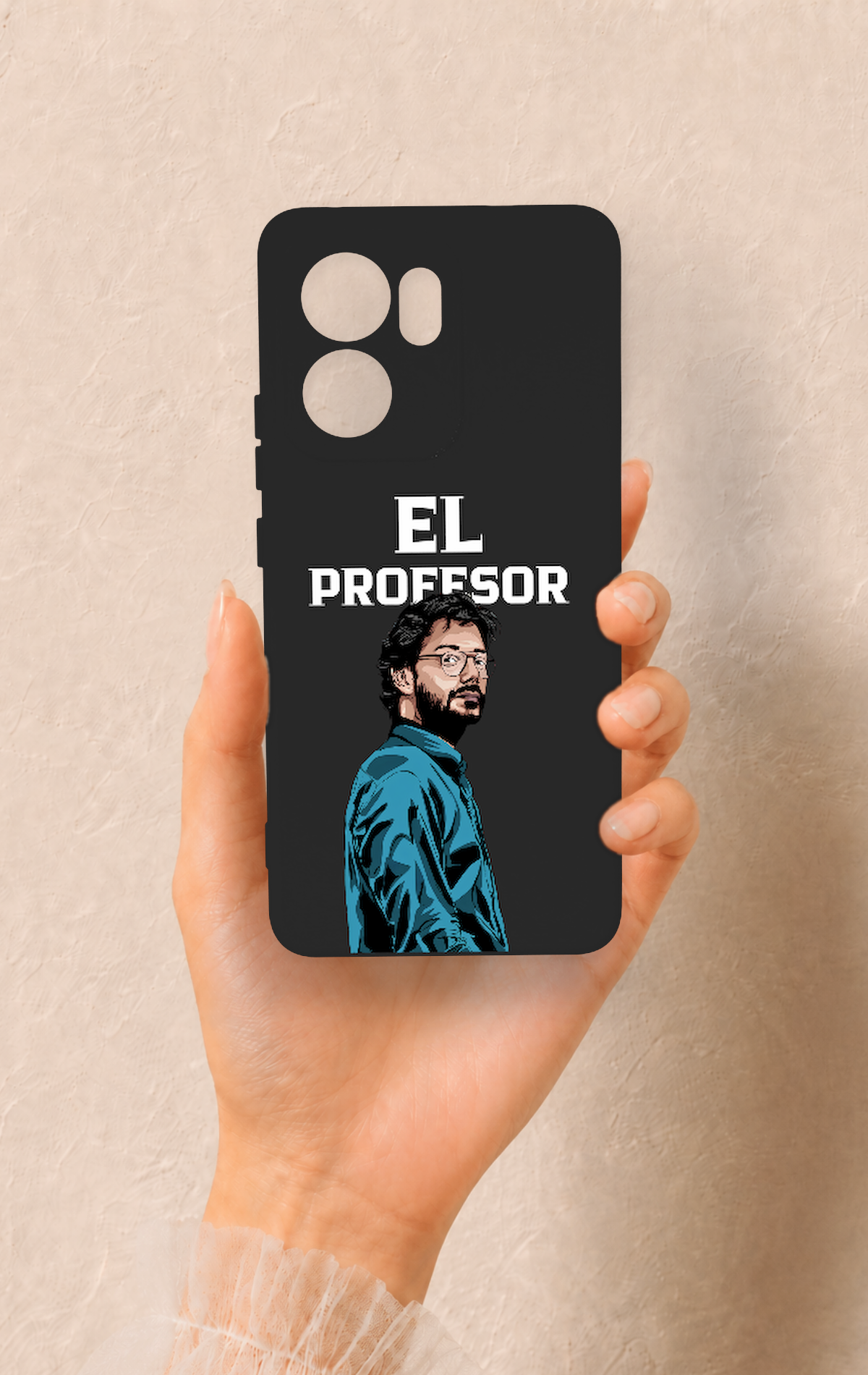 Oppo Reno 13F Uyumlu El Profesor Desenli Silikon Kılıf