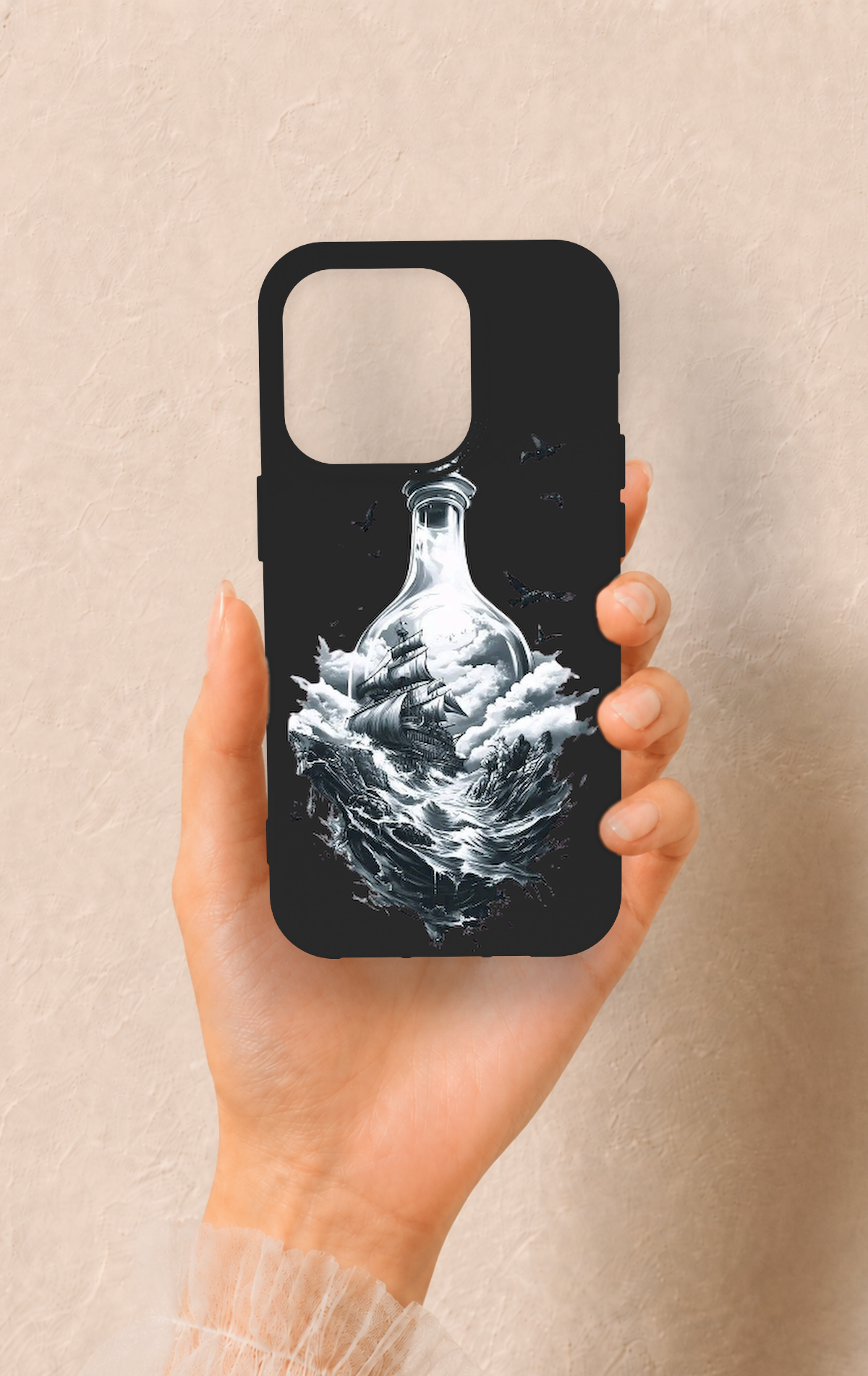 iPhone 14 Pro Uyumlu Secret Sea Desenli Silikon Kılıf