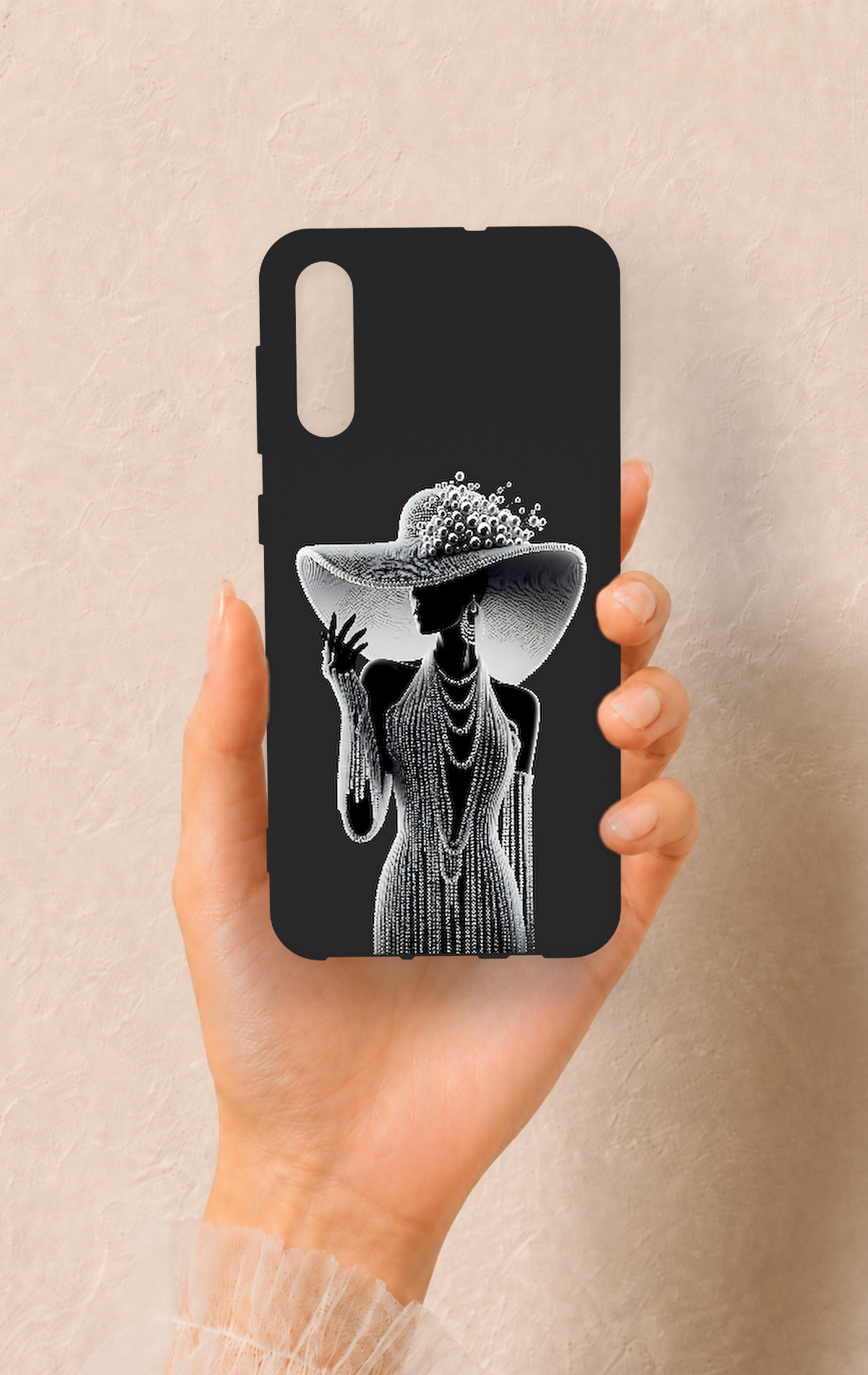 Samsung A50 Uyumlu Lady Desenli Silikon Kılıf