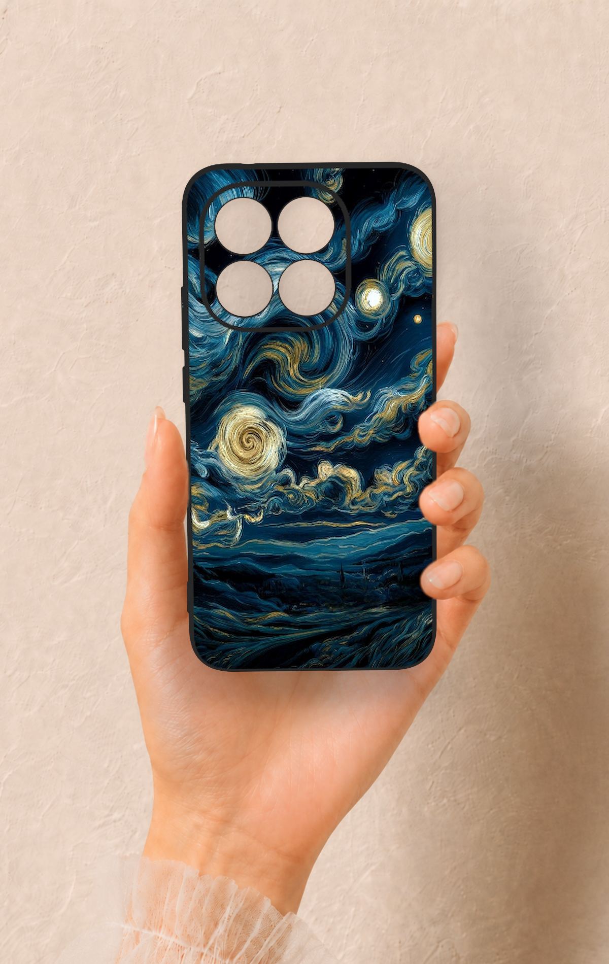 Mi 15T 5G Uyumlu Yıldızlı Gece Desenli Silikon Kılıf