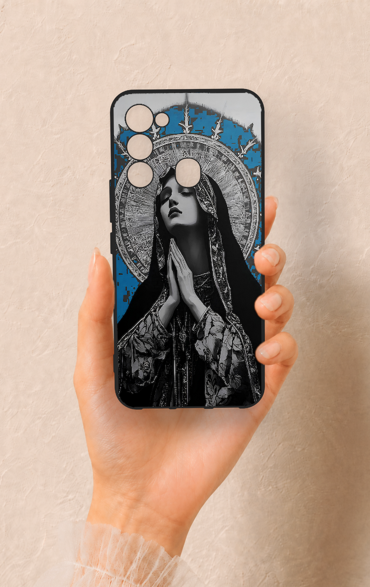 Tecno Spark 8C Uyumlu Rahibe Desenli Silikon Kılıf