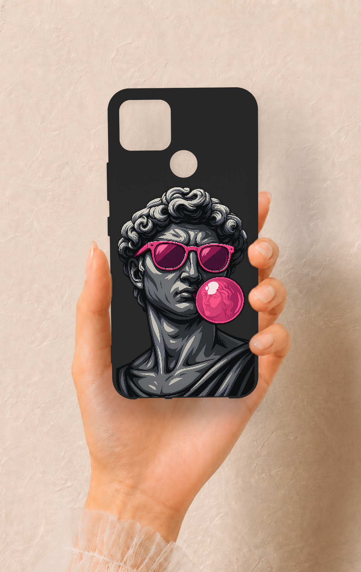 Realme C25 Uyumlu Pop David Desenli Silikon Kılıf