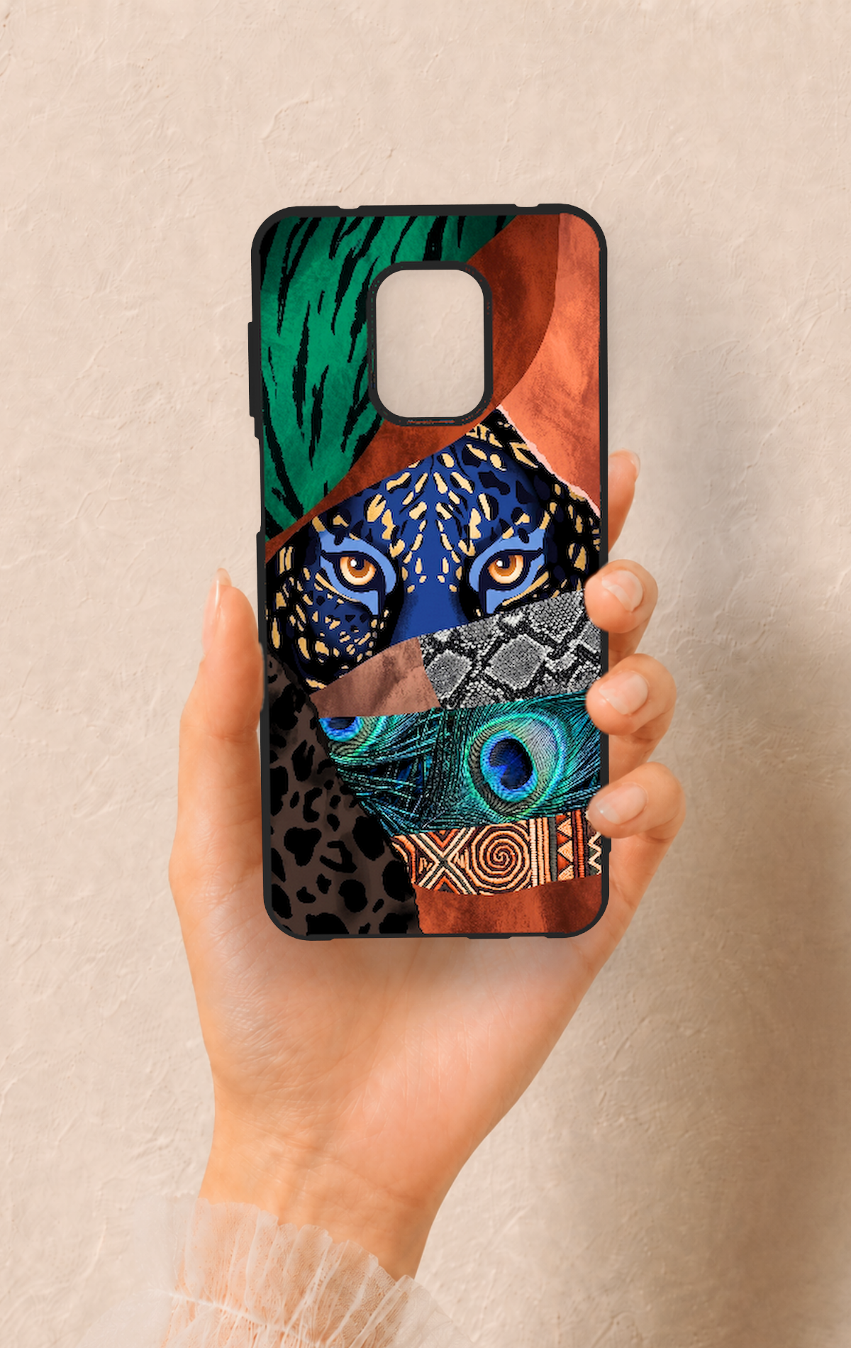 Redmi Note 9 Pro 9S Uyumlu Amazon Kaplan Desenli Silikon Kılıf