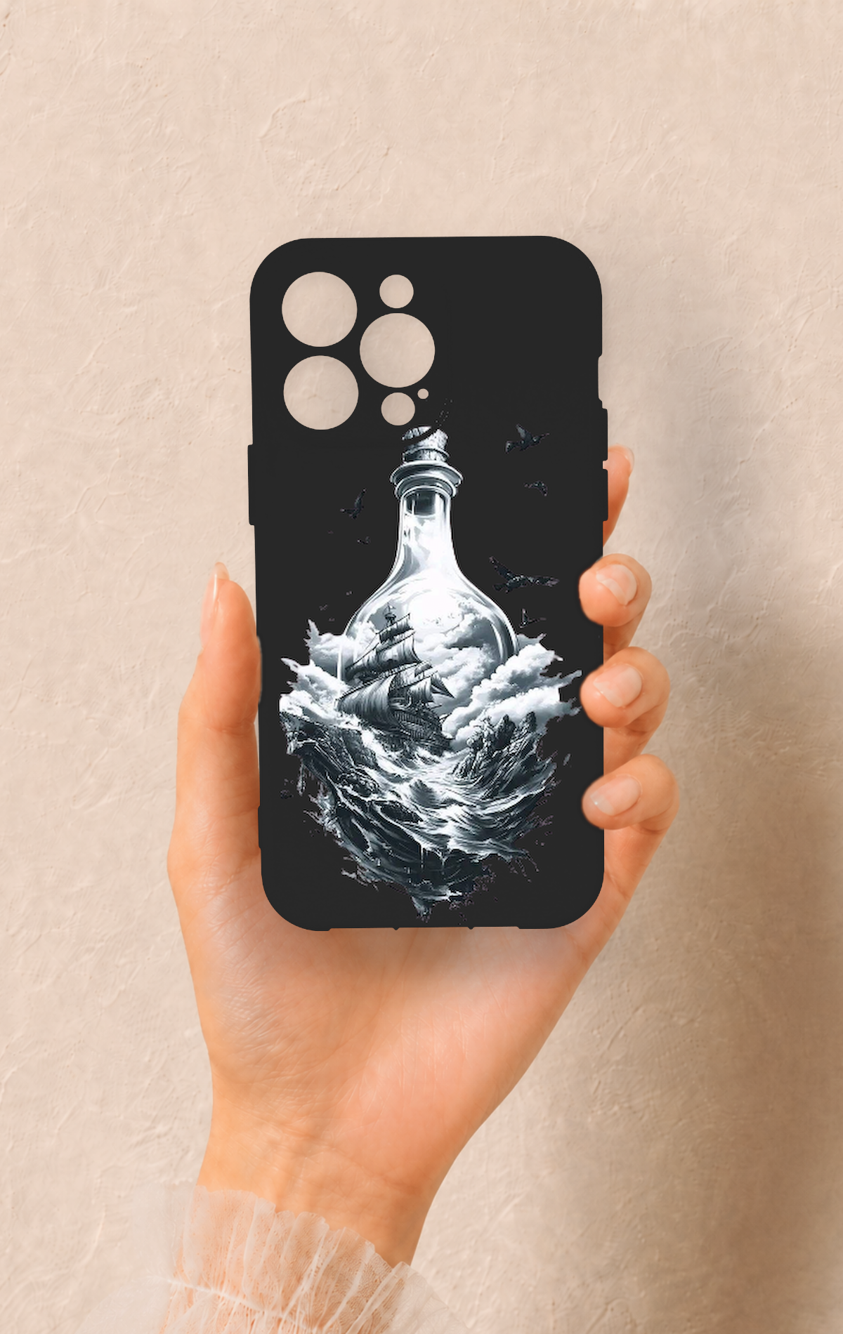 iPhone 14 Pro Max Uyumlu Secret Sea Desenli Silikon Kılıf