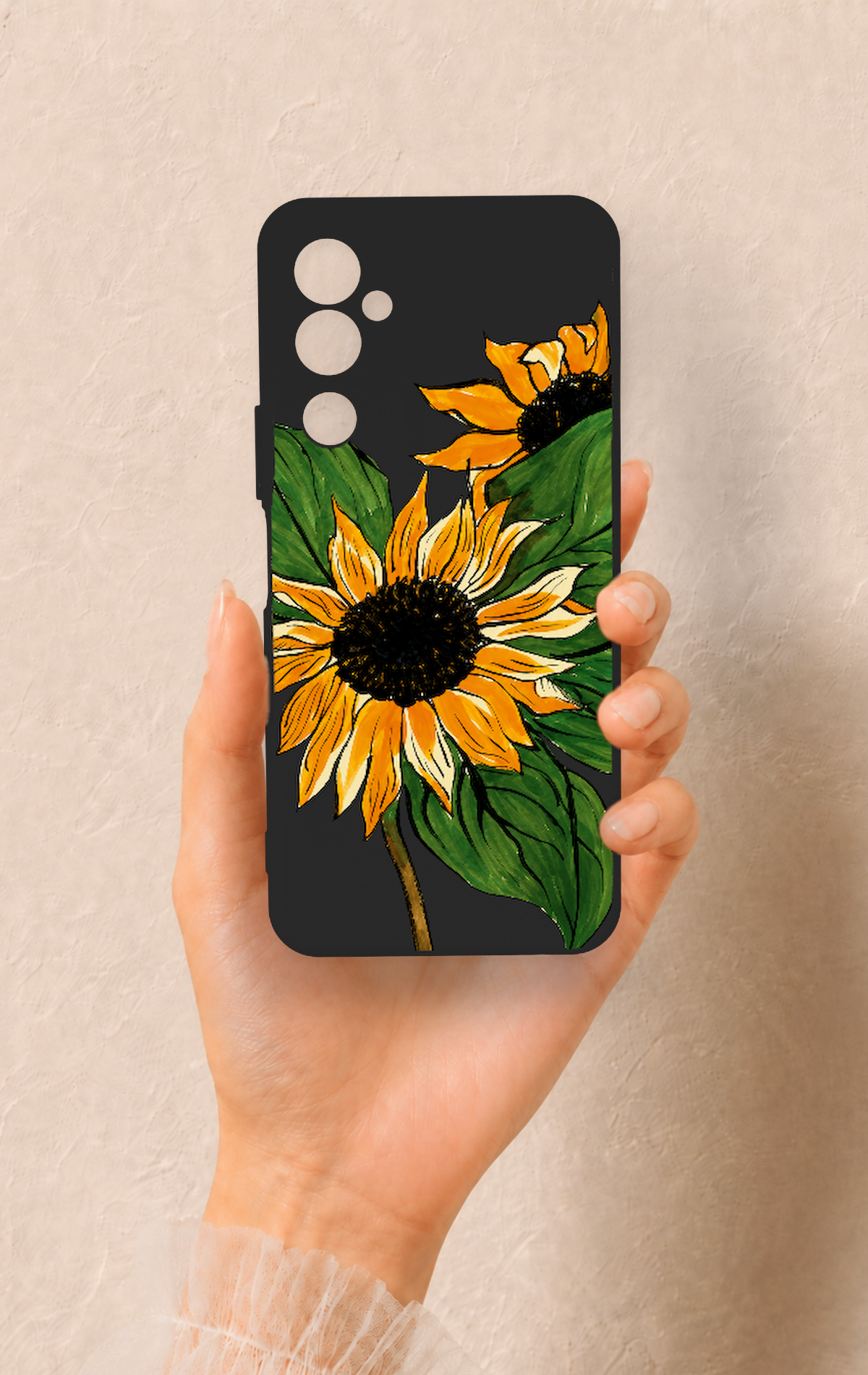 Tecno Pova Neo 2 Uyumlu Ay Çiçeği Desenli Silikon Kılıf