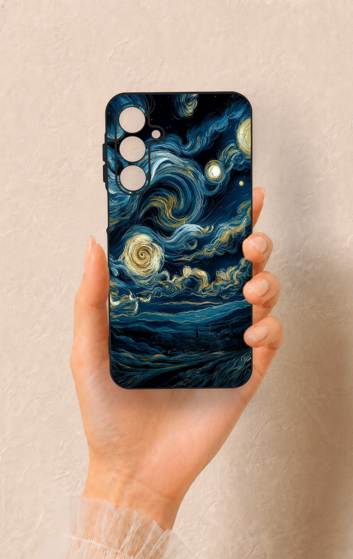 Samsung A16 Uyumlu Yıldızlı Gece Desenli Silikon Kılıf