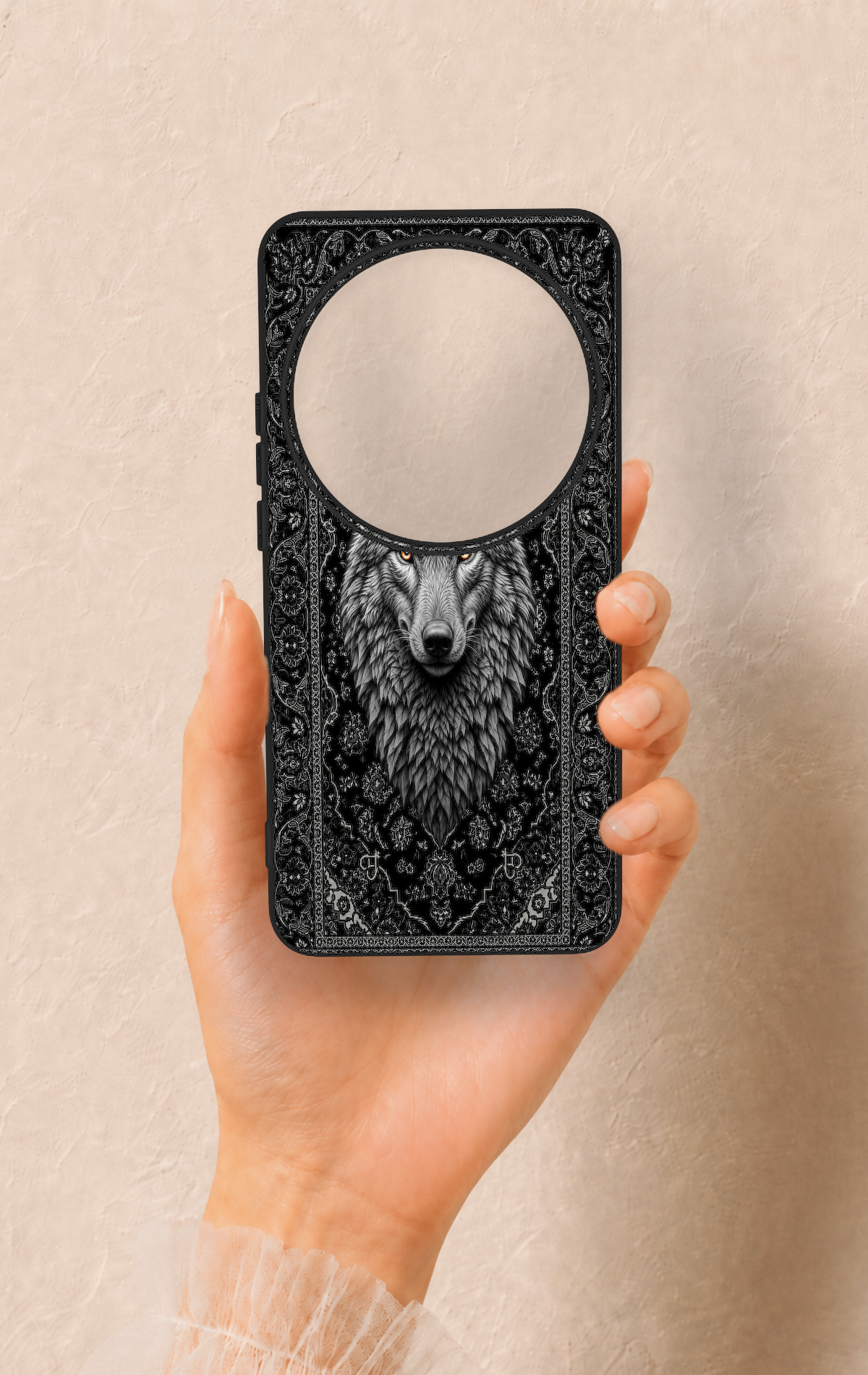 Xiaomi Mi 15 Ultra Uyumlu Etnik Kurt Desenli Silikon Kılıf
