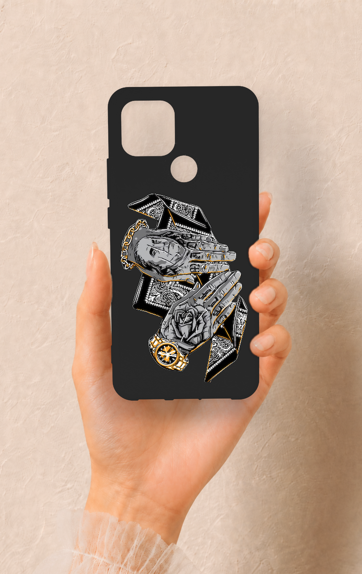 Oppo A15 Uyumlu Self Made Desenli Silikon Kılıf