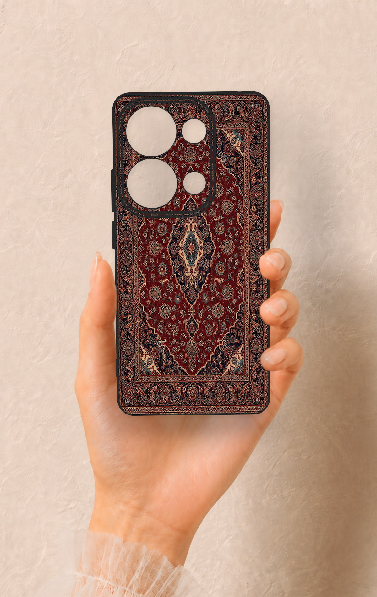 Redmi Note 13 Pro 4G Uyumlu Acem Halı Desenli Silikon Kılıf