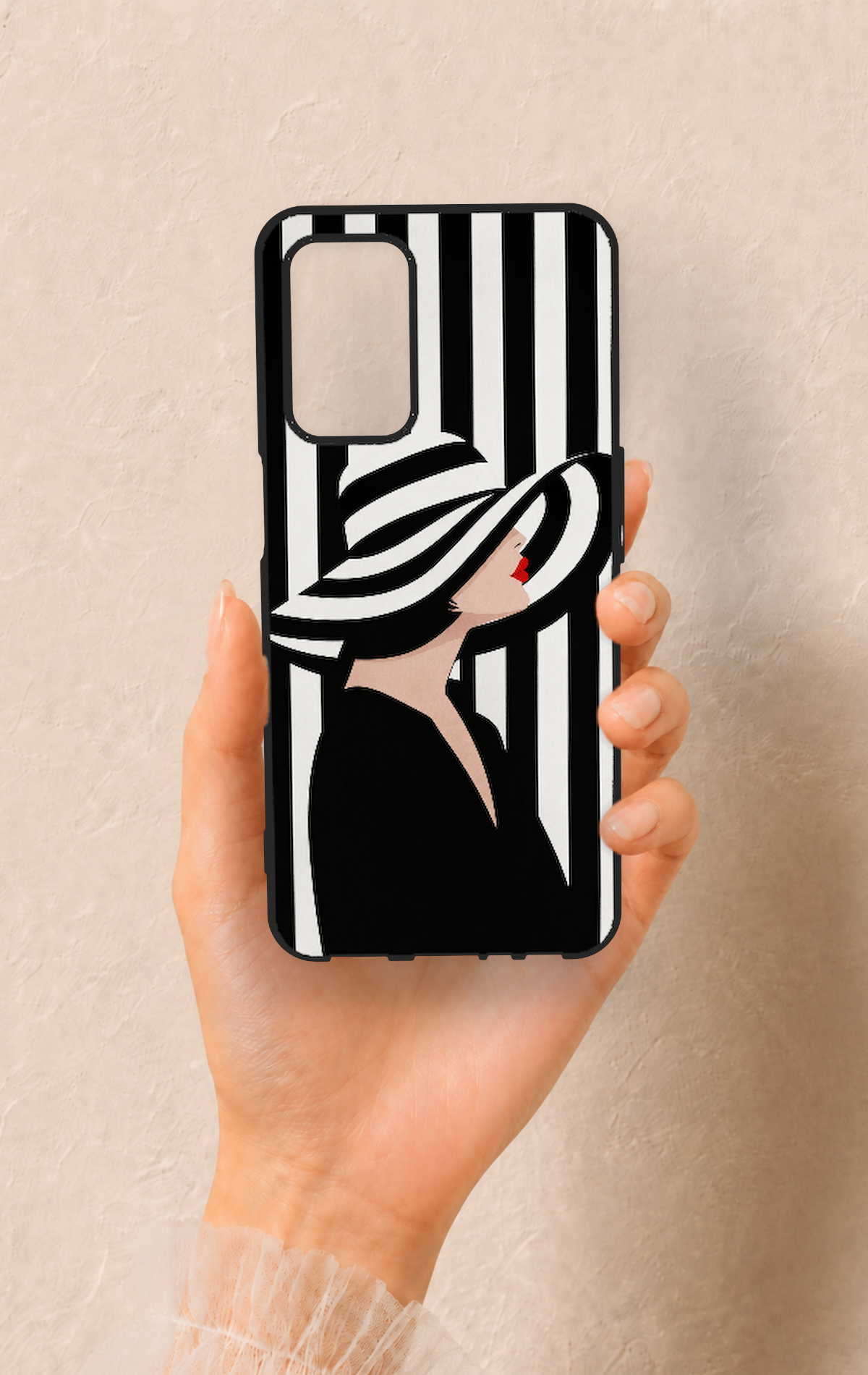 Oppo A55 Uyumlu Madam Marica Desenli Silikon Kılıf